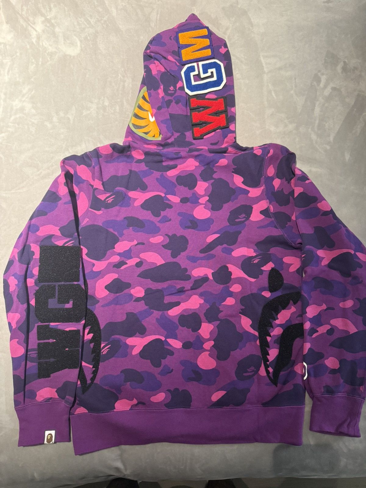 Bape Bape Purple Camo Shark Zip-Up Size US L / EU 52-54 / 3 - 2 Thumbnail