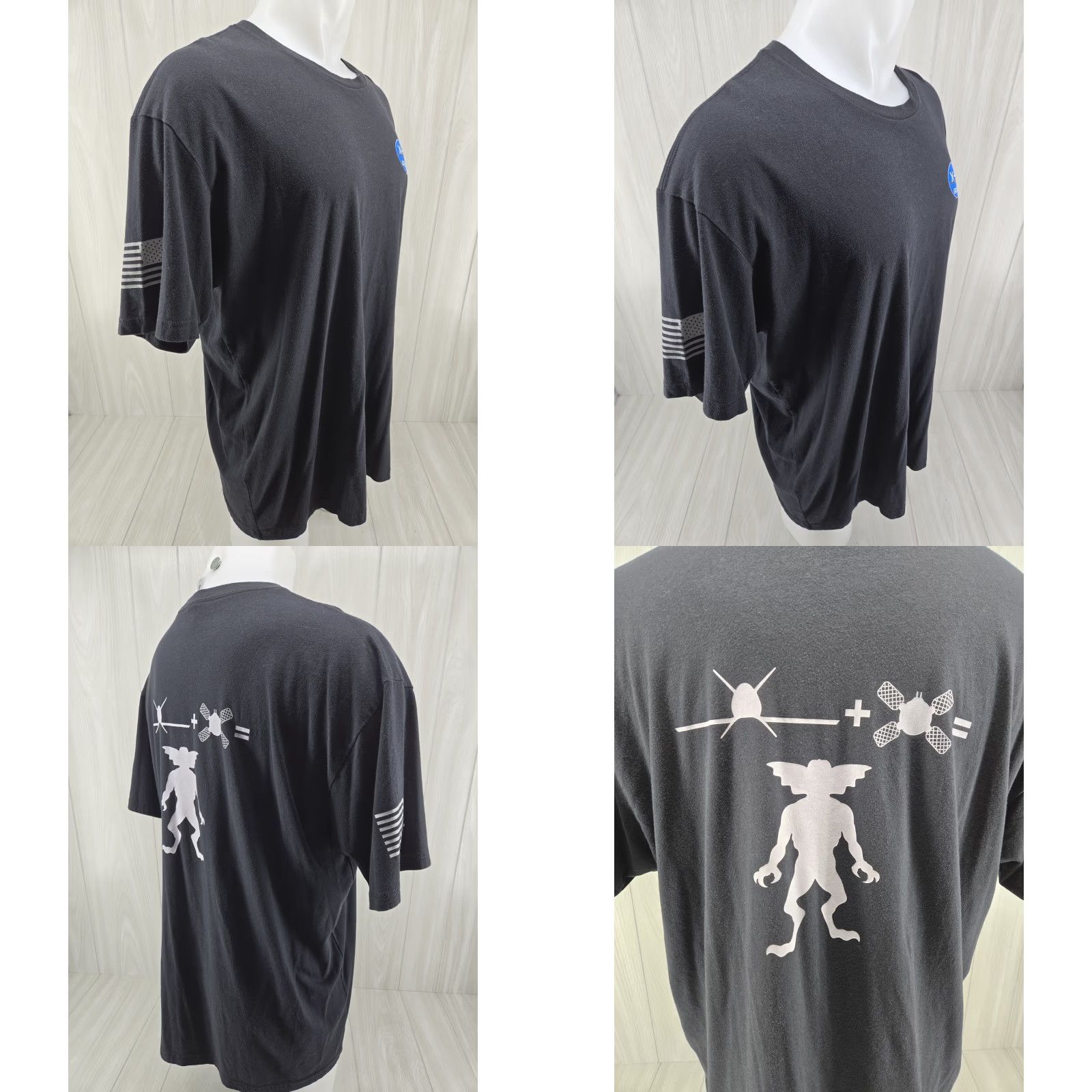 Next Level VINTAGE Dynetics Company X-61A Gremlins Men's Black T-shirt 2XL Size US XXL / EU 58 / 5 - 8 Thumbnail