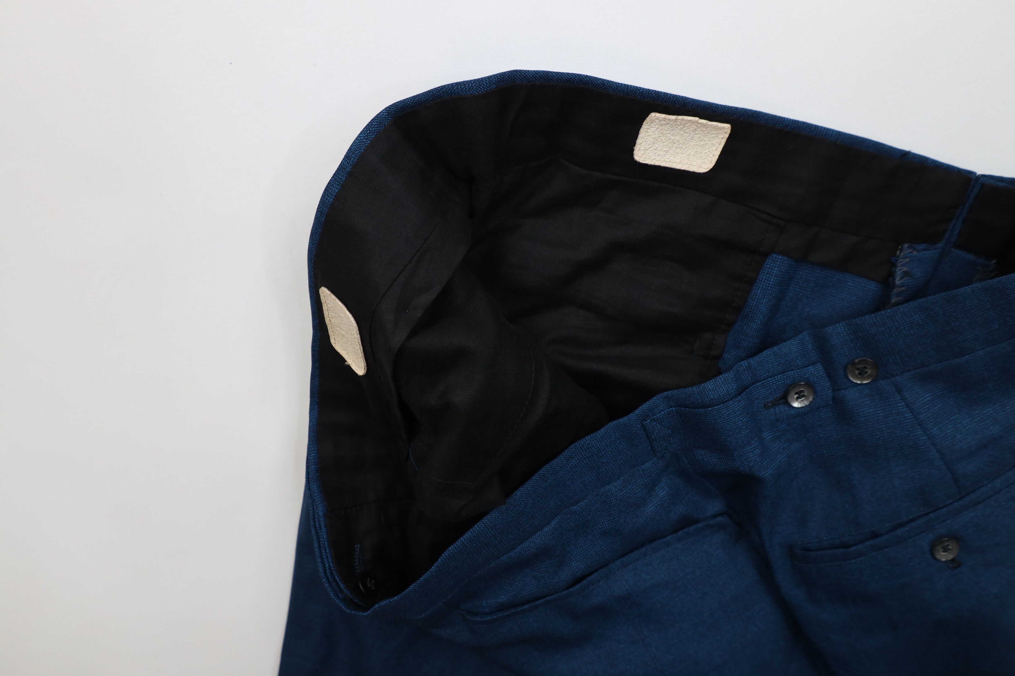 Vintage Vintage 50s Streetwear Gabardine Blend Chino Pants Blue USA Size US 36 / EU 52 - 7 Thumbnail