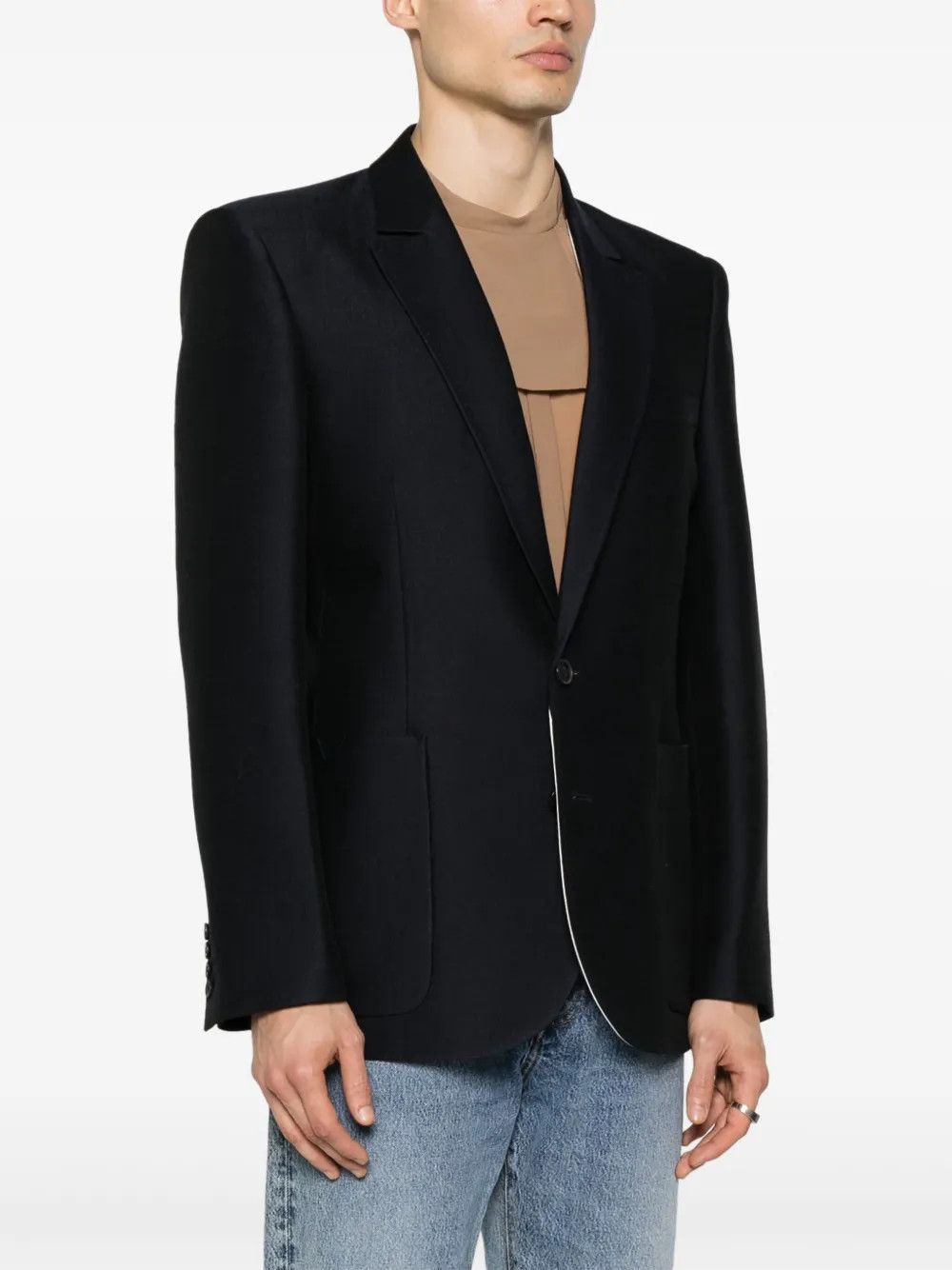 Valentino o1y0525 Logo Blazer in Midnight Blue Size US M / EU 48-50 / 2 - 3 Thumbnail