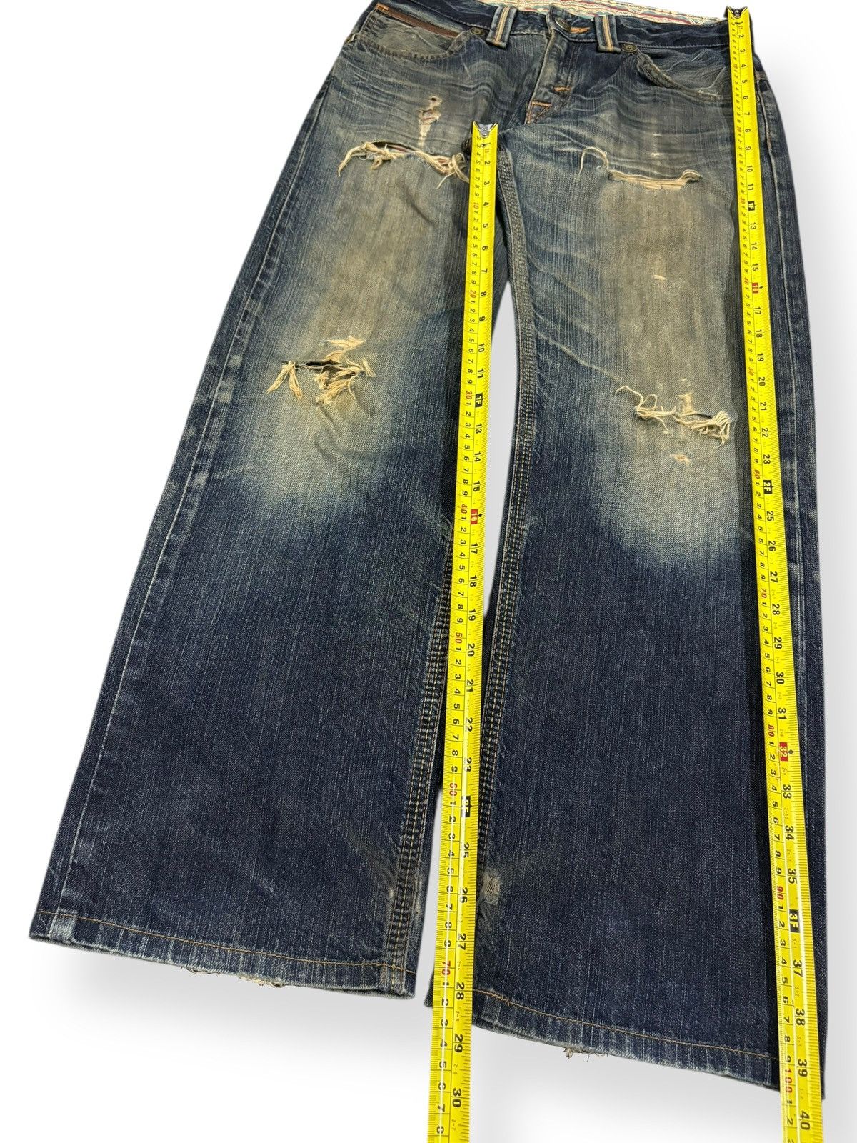 Edwin Vintage Edwin XV Mud Wash Baggy Distressed Grunge Jeans Size US 31 - 14 Thumbnail
