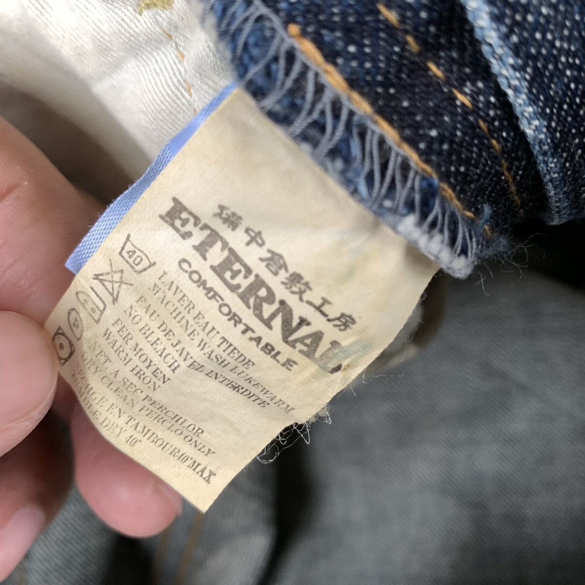 Eternal × Japanese Brand Japanese Brand Eternal Raw Denim Distressed Jeans Size US 34 / EU 50 - 11 Thumbnail