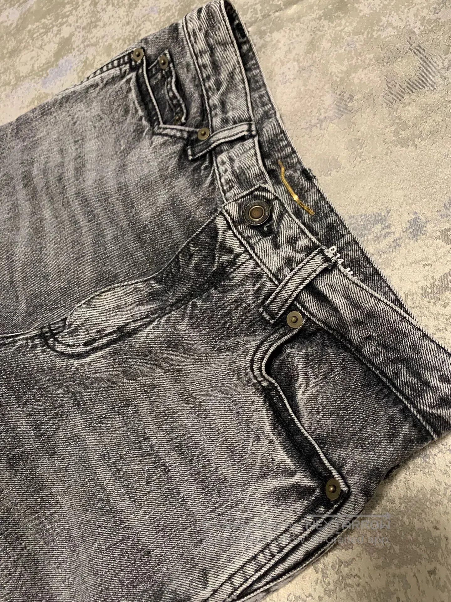 Saint Laurent Paris Saint Laurent Gray Distressed Jeans. Size 27" / US 4 / IT 40 - 4 Thumbnail
