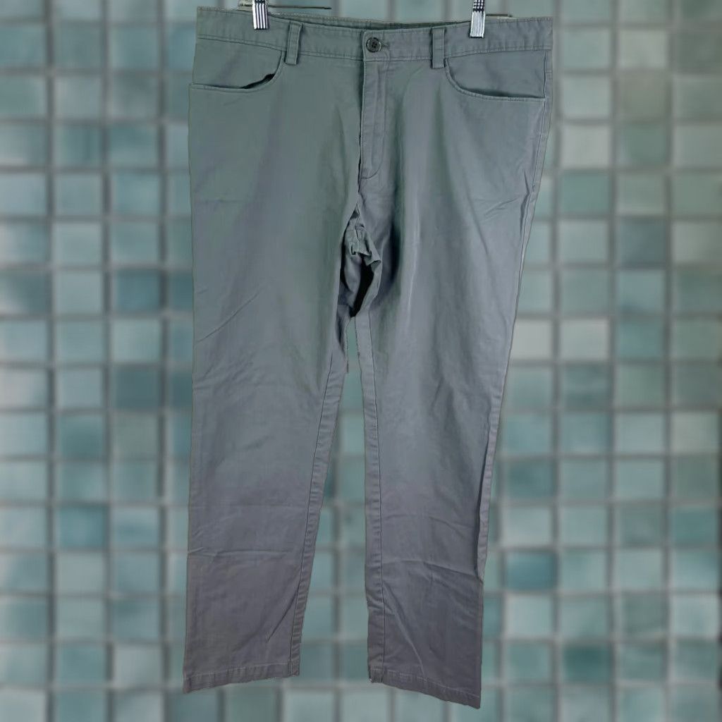 Calvin Klein Calvin Klein Men's Slim Fit Khaki Pants 34x34 Gray Work Casual Business Summer Size US 34 / EU 50 - 1 Thumbnail