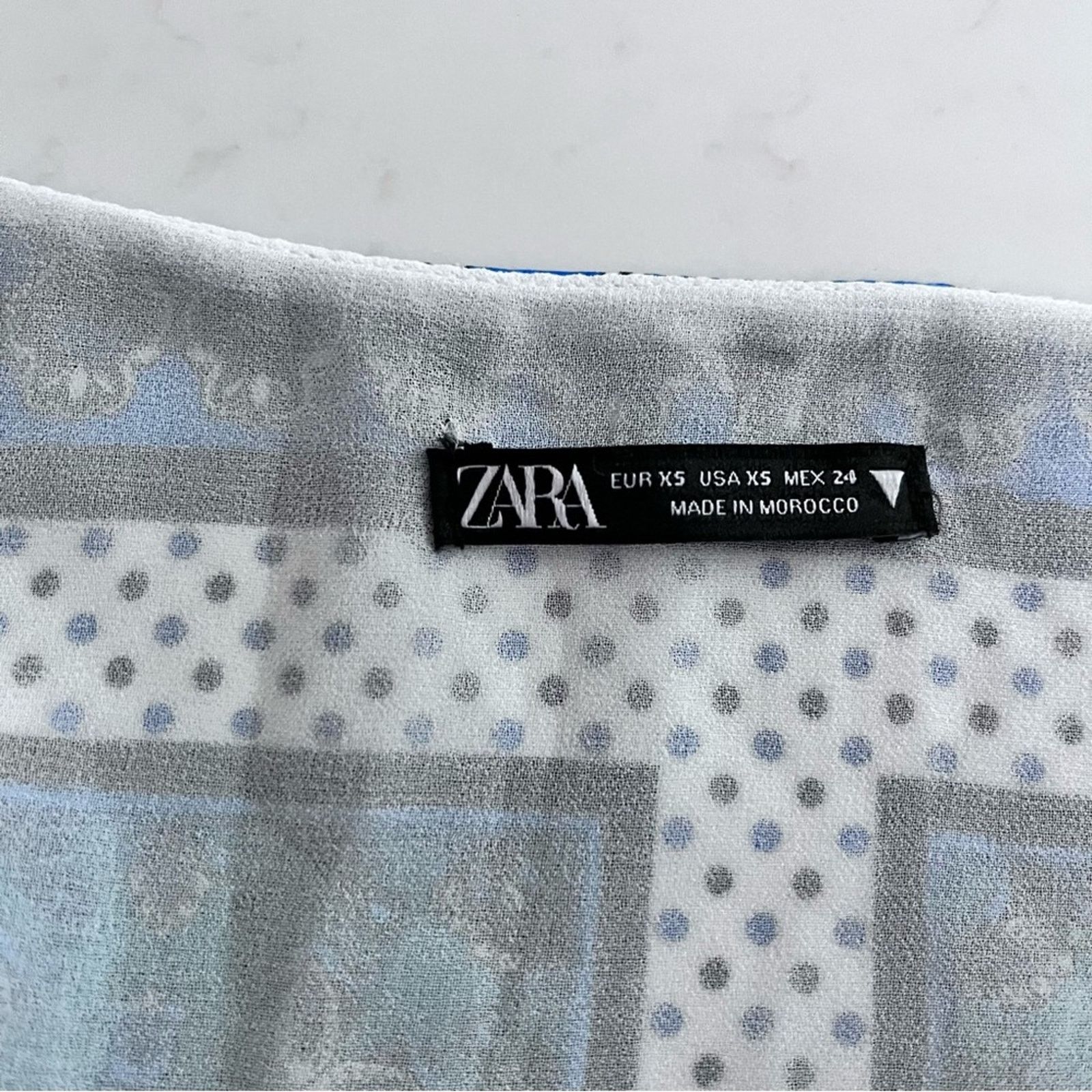 Zara Zara Hanky Scarf Bandana Assymetrical Wrap Midi Dress Blue Size XS / US 0-2 / IT 36-38 - 8 Thumbnail