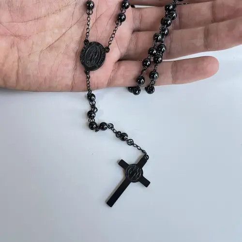 Jewelry Kitamura x Akai y2k 2000s black rosary bead necklace Size ONE SIZE - 4 Thumbnail