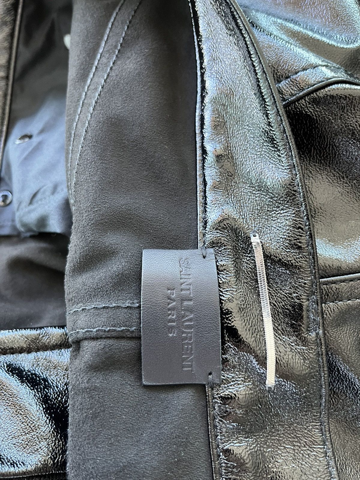 Saint Laurent Paris × Yves Saint Laurent Brand New Runway Saint Laurent Leather Wax Shiny Pant Size US 34 / EU 50 - 5 Thumbnail