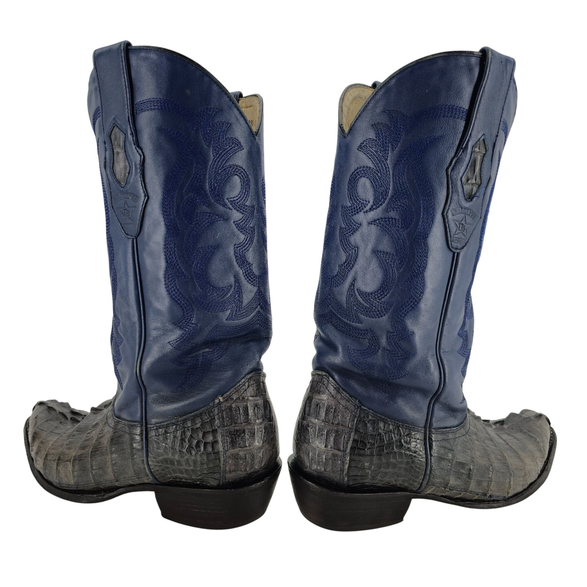 Los Altos Boots Los Altos Mens 10EE Blue Genuine Exotic Crocodile Leather Size US 10 / EU 43 - 5 Thumbnail