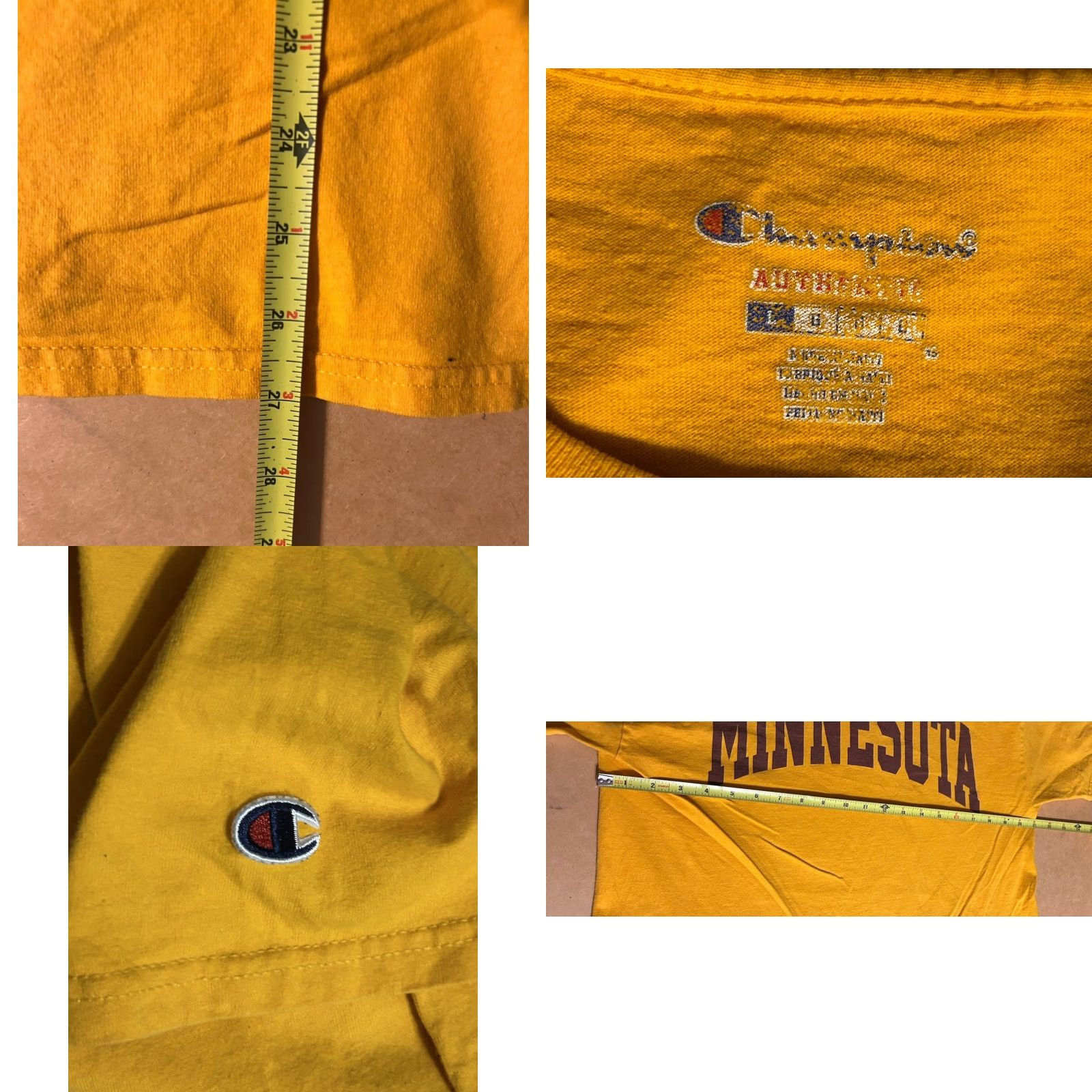 Champion Champion University Of Minnesota Gophers Tee Shirt Men L Yellow Short Sleeve Crew Neck Shirt Size US L / EU 52-54 / 3 - 8 Thumbnail