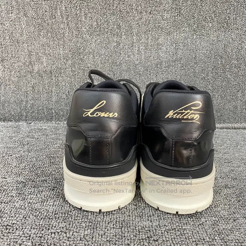 Louis Vuitton Louis Vuitton Black cowhide trainer shoes Size US 7 / EU 40 - 2 Thumbnail