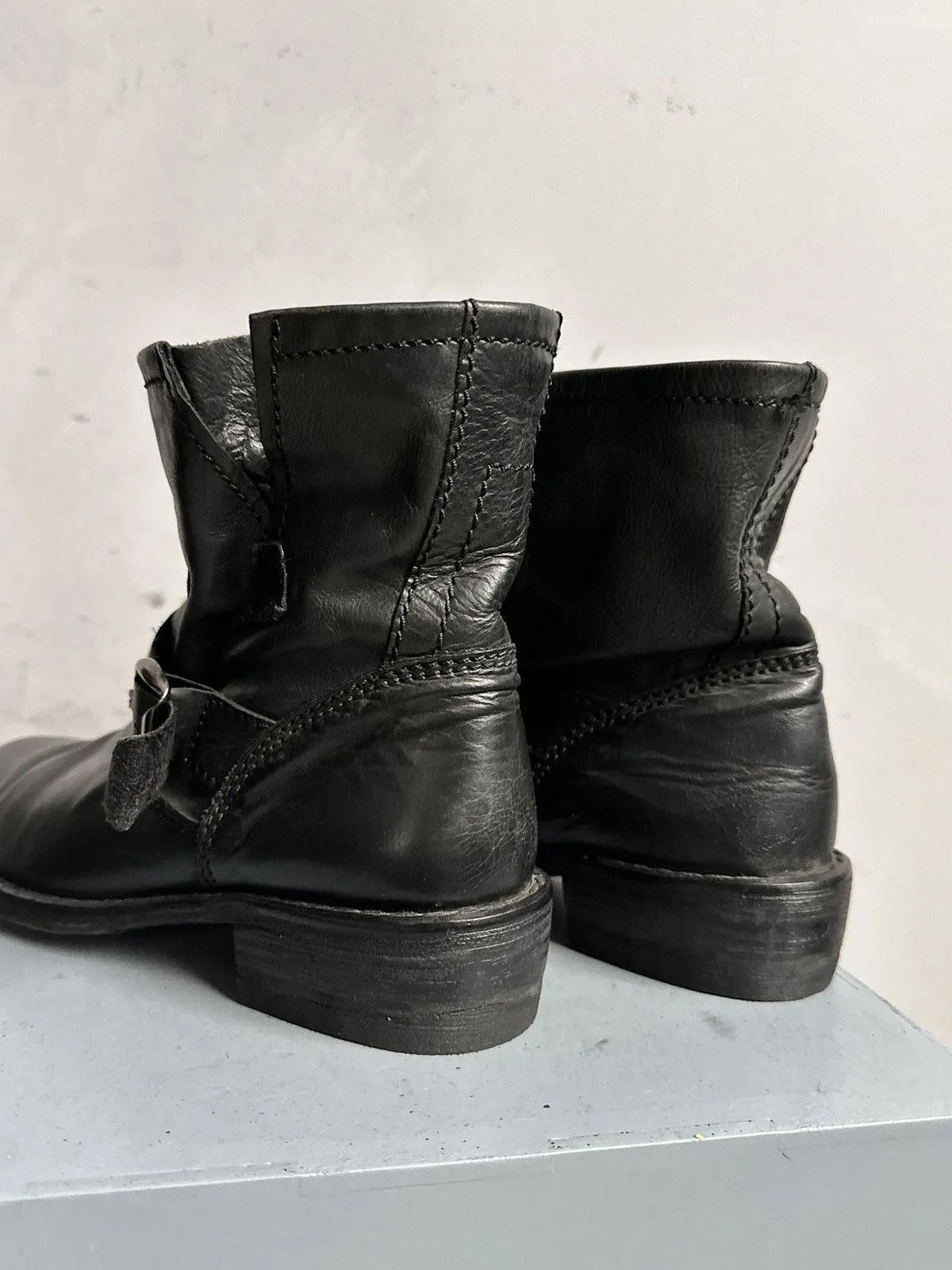 Leather Black leather ankle boots metal zip AS 98 style guidi Size US 9 / IT 39 - 8 Thumbnail