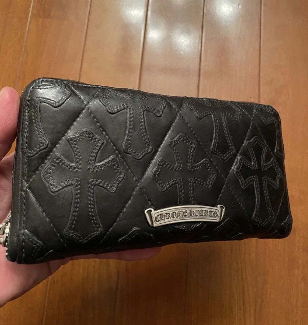 Chrome Hearts Chrome Hearts cemetery cross leather patch wallet Size ONE SIZE - 3 Thumbnail