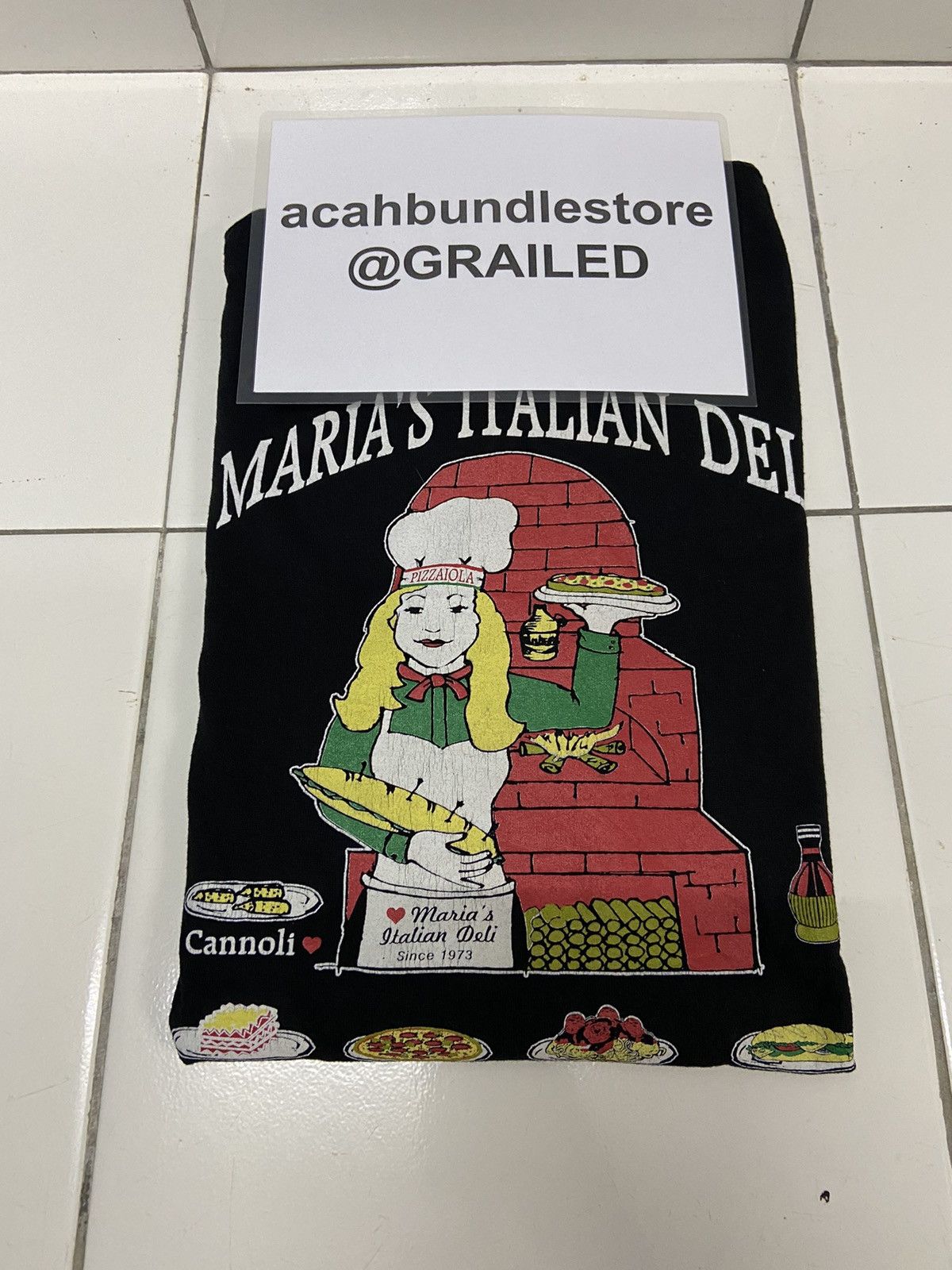 Vintage MARIA’S ITALIAN DELIVERY TEE SHIRT Size US XL / EU 56 / 4 - 16 Thumbnail