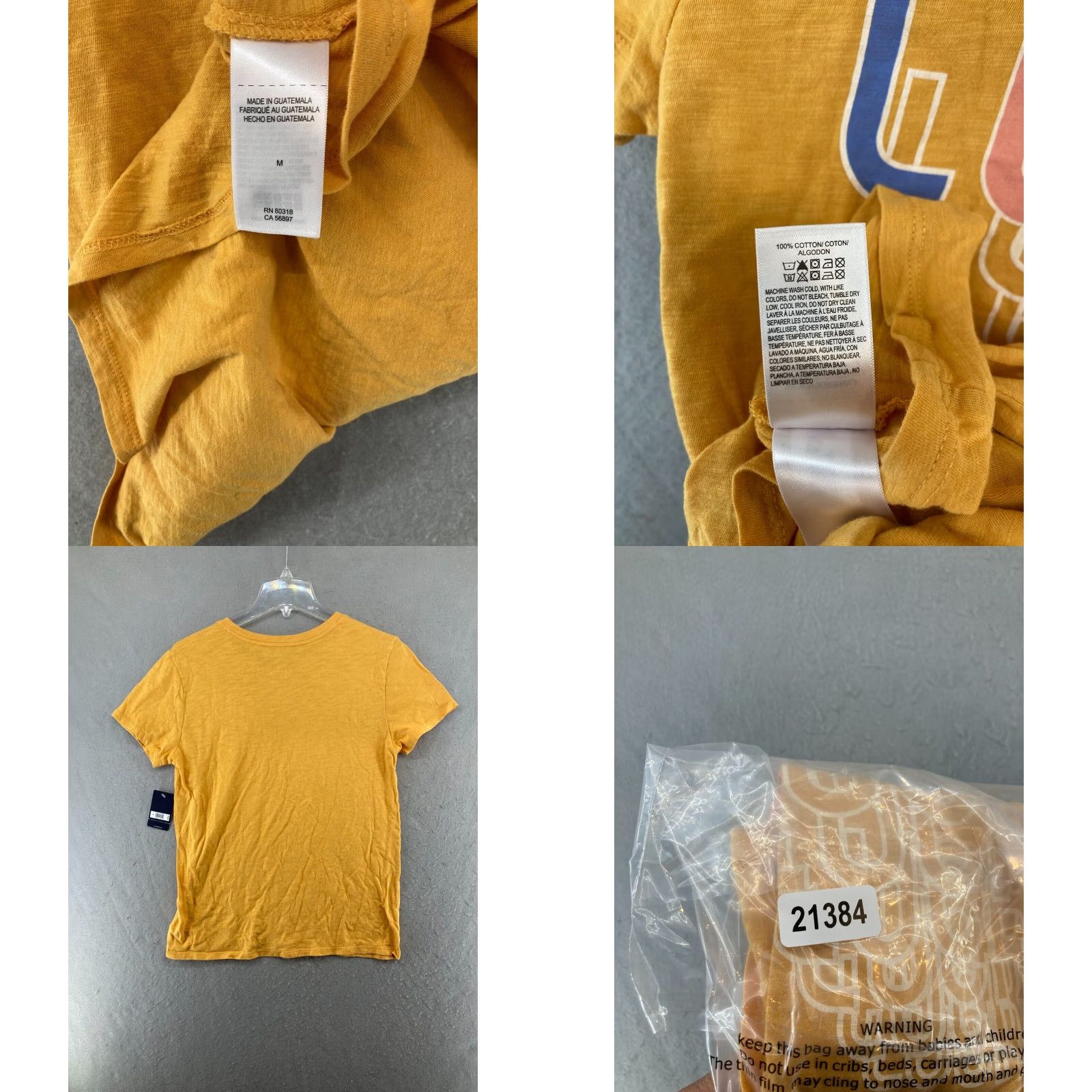 Lucky Brand Lucky Brand T-Shirt Women Medium Yellow Graphic Print NWT Short Sleeve Crew Neck Cotton Jersey 90s? Size M / US 6-8 / IT 42-44 - 8 Thumbnail