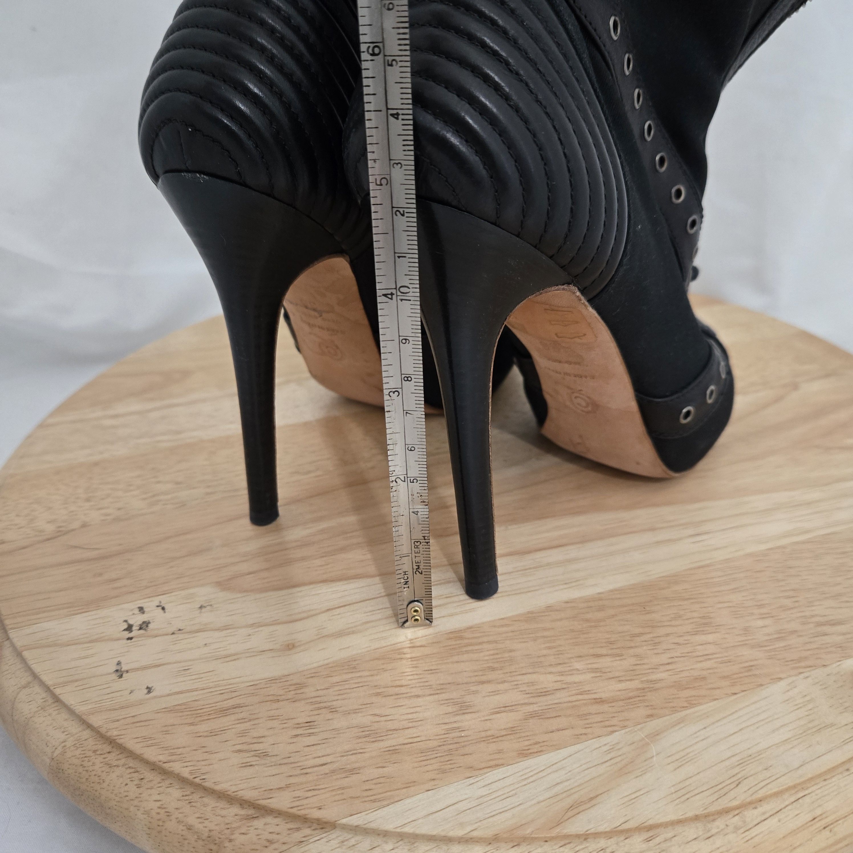 Alexander McQueen Peep toe stiletto booties Size US 6 / IT 36 - 13 Thumbnail