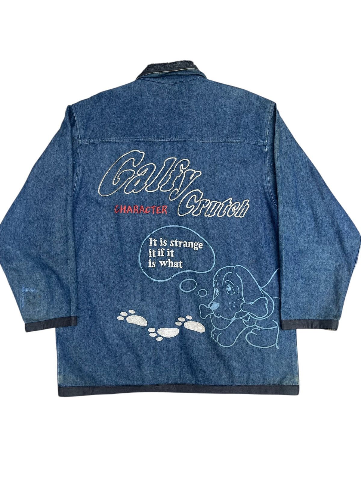 Other Rare Galfy Crutch Character Denim Jacket, Graphic Back Print Size US L / EU 52-54 / 3 - 1 Thumbnail