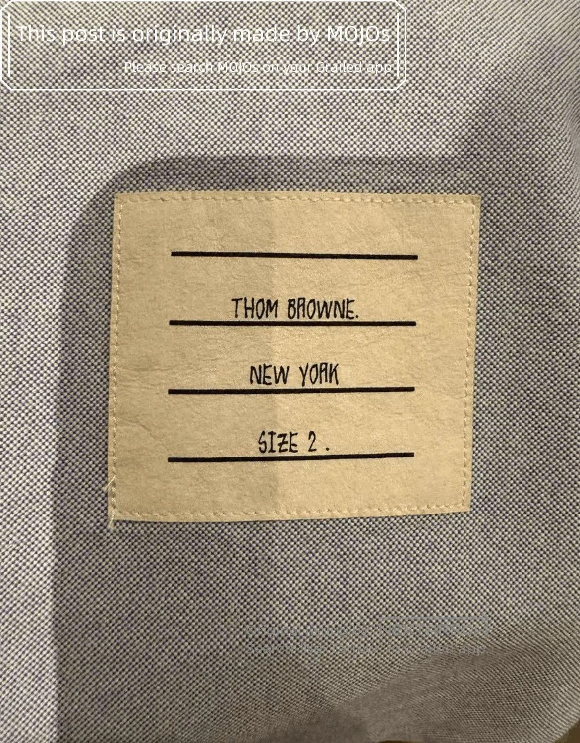 Thom Browne Sz 2 Thom Browne Front Triple Stripe Blue Oxford Shirt. Size US M / EU 48-50 / 2 - 4 Thumbnail