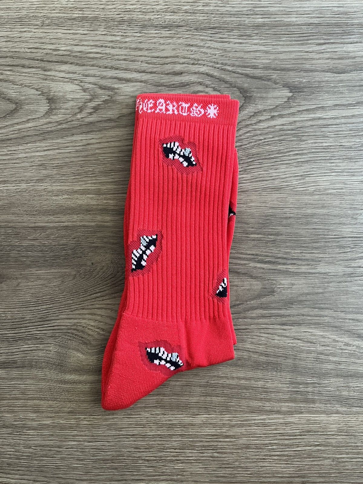 Chrome Hearts Matty Boy Chomper Socks Red Size M