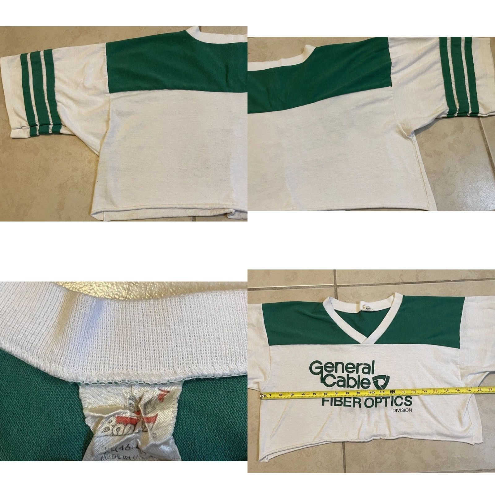 Vintage VINTAGE Vtg 80s General Cable Fiber Optics Faded Boxy Crop Shirt USA TV Tech Grunge 70s Size ONE SIZE - 8 Thumbnail