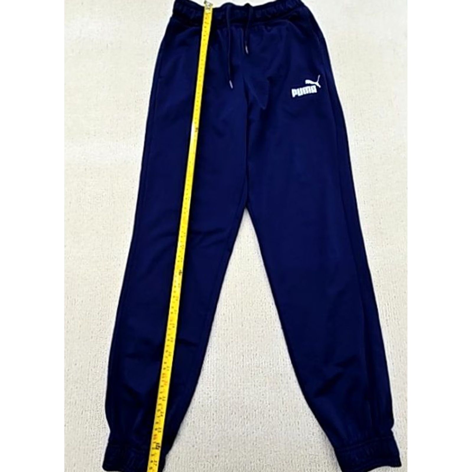 Puma Puma Men’s Navy Blue Track Jogger Sweatpants L Drawstring Relaxed Size US 33 - 5 Thumbnail