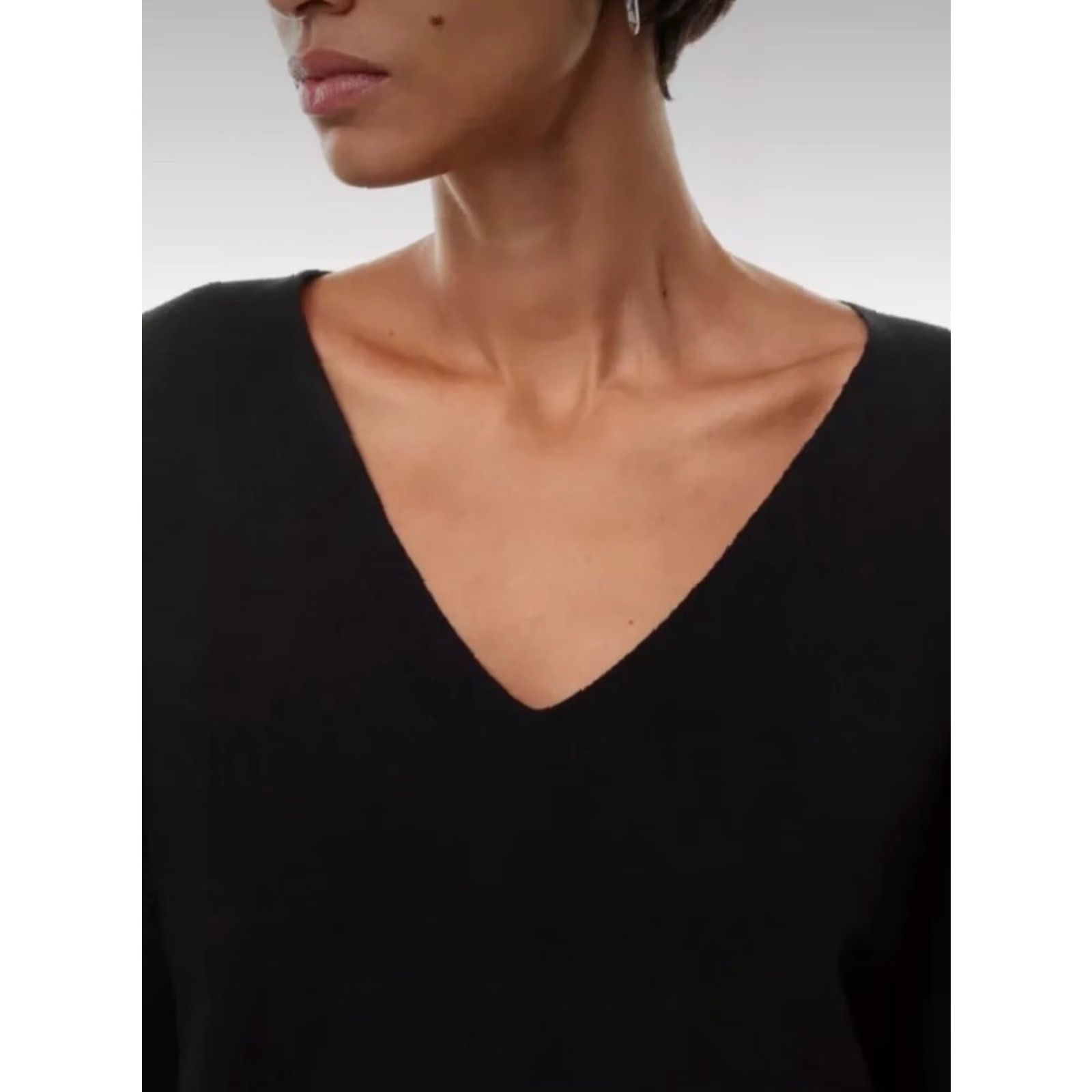 Aritzia VINTAGE Aritzia Wilfred Souvenir Sweater Oversized V-Neck Women Size 2 Black Size XS / US 0-2 / IT 36-38 - 3 Thumbnail