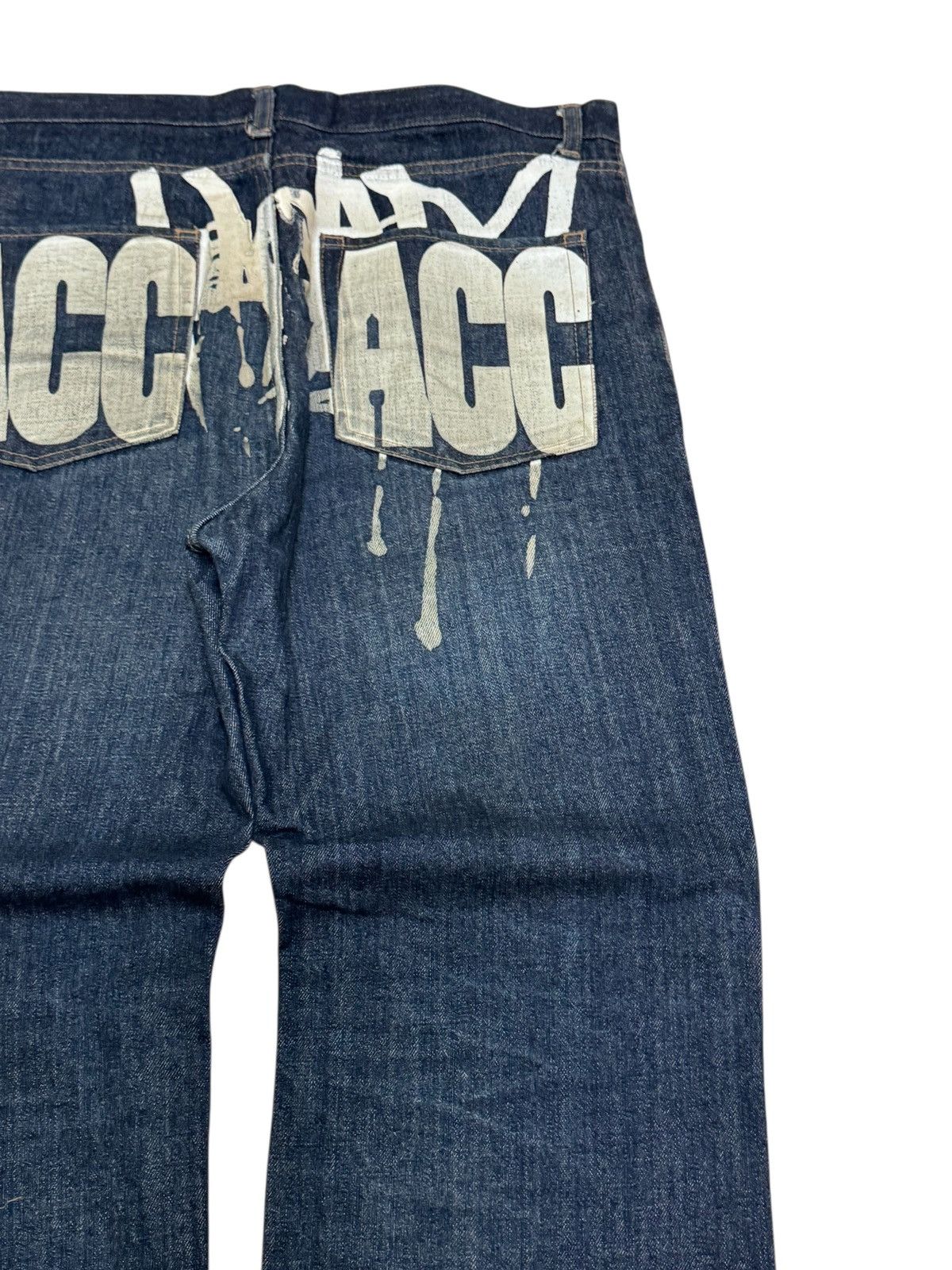 Japanese Brand ACC Asian Can Controllerz Wide Leg Denim with Back Graphic Size US 35 - 12 Thumbnail