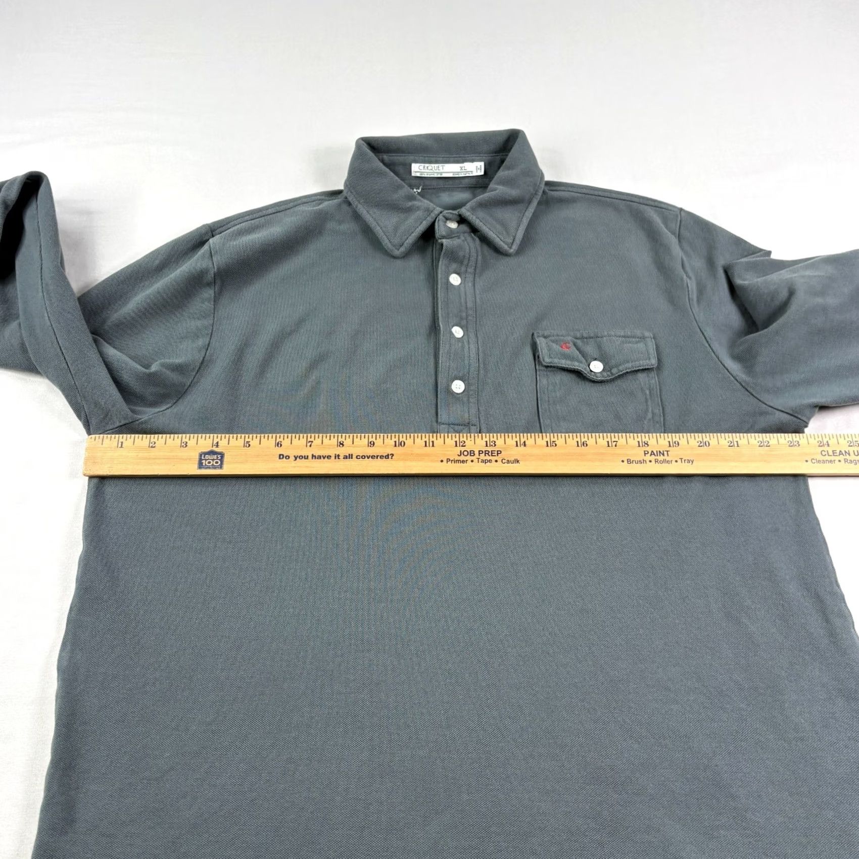Vintage VINTAGE Criquet Polo Shirt Mens XL Gray Long Sleeve Pocket Preppy Casual Organic Cotton Size US XL / EU 56 / 4 - 4 Thumbnail