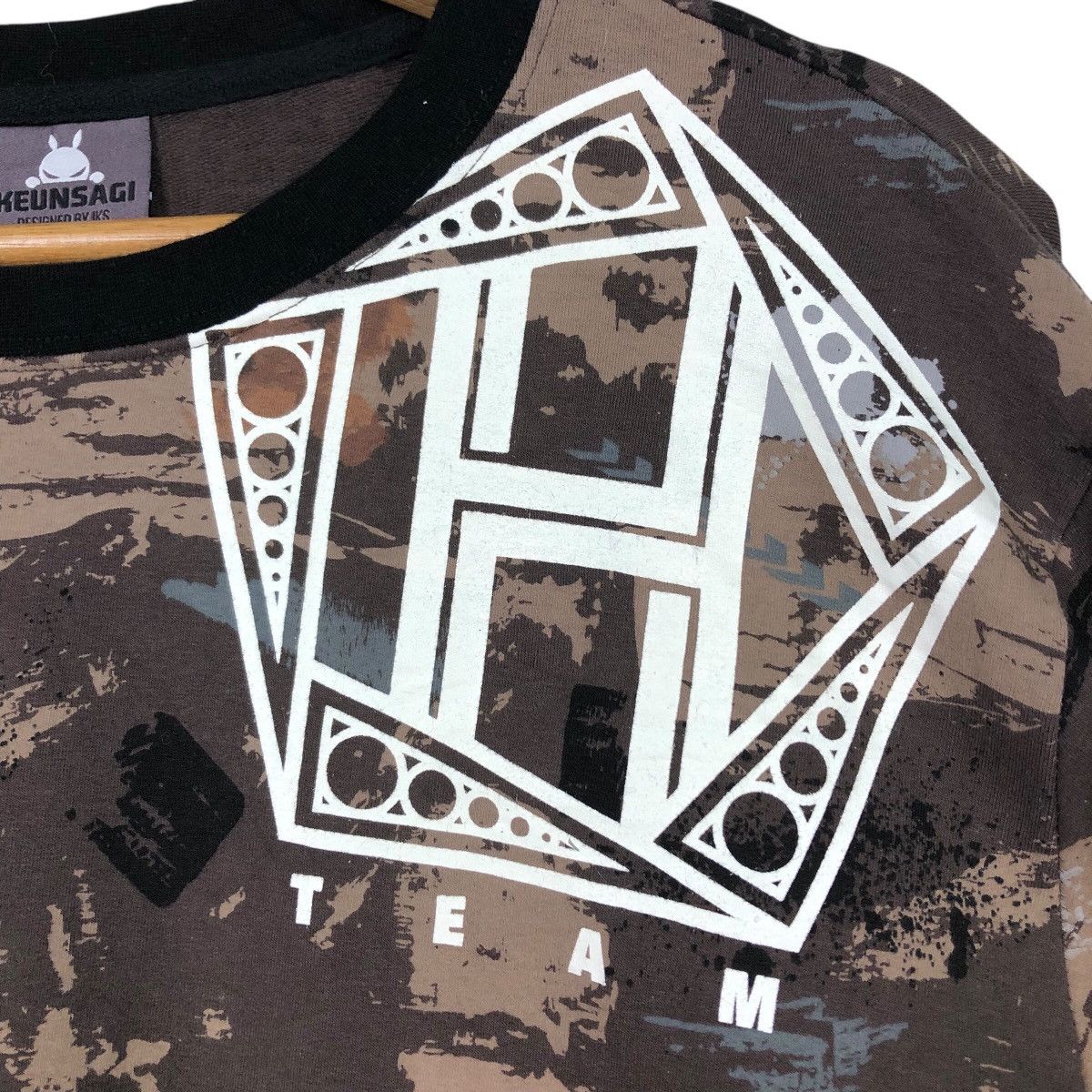Japanese Brand 📌Streetwear Sweatshirt Keunsagi Camouflage Big Logo Design Size US M / EU 48-50 / 2 - 14 Thumbnail