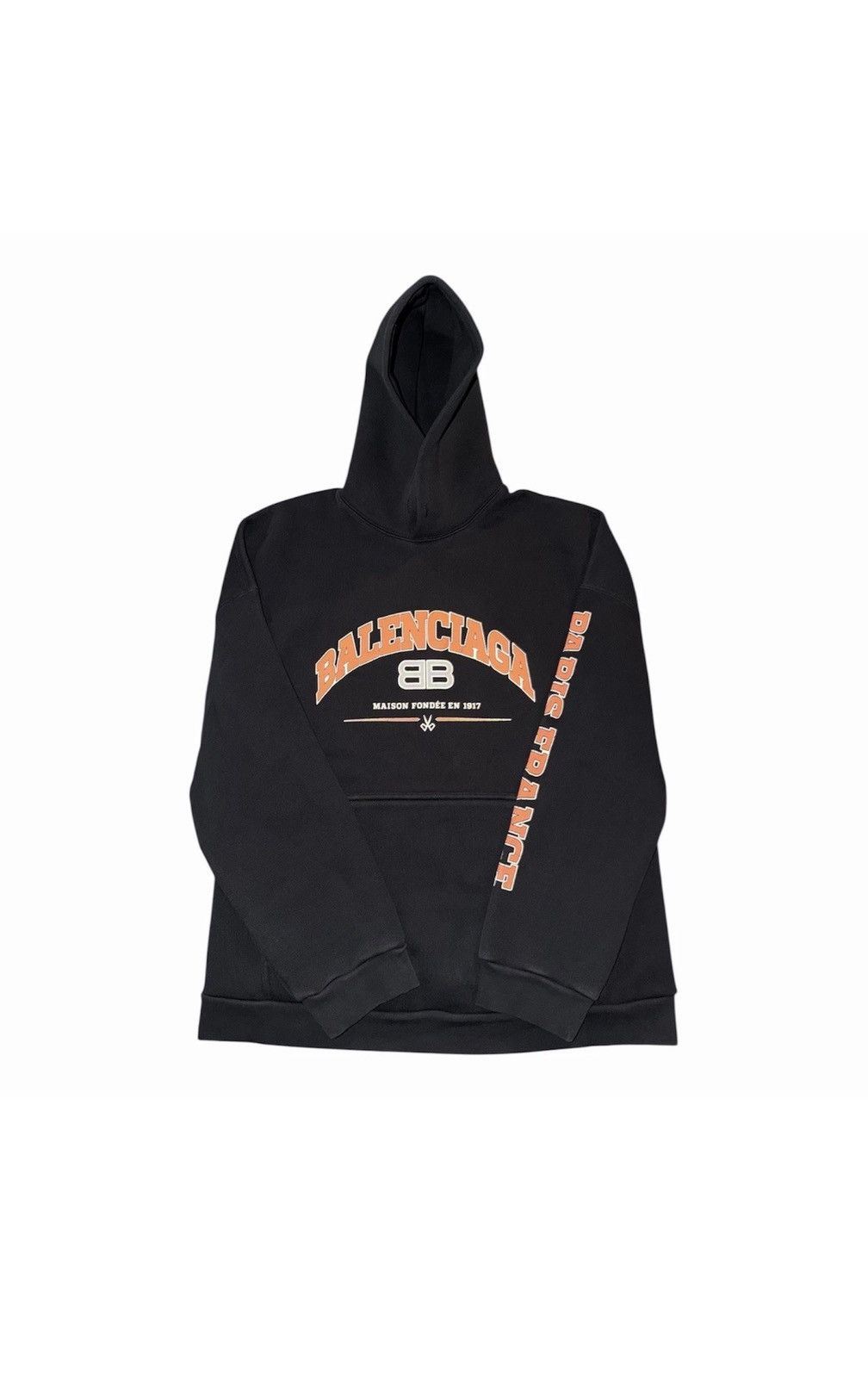 Balenciaga Maison Balenciaga Black Wide Fit Hoodie Size US M / EU 48-50 / 2 - 7 Thumbnail
