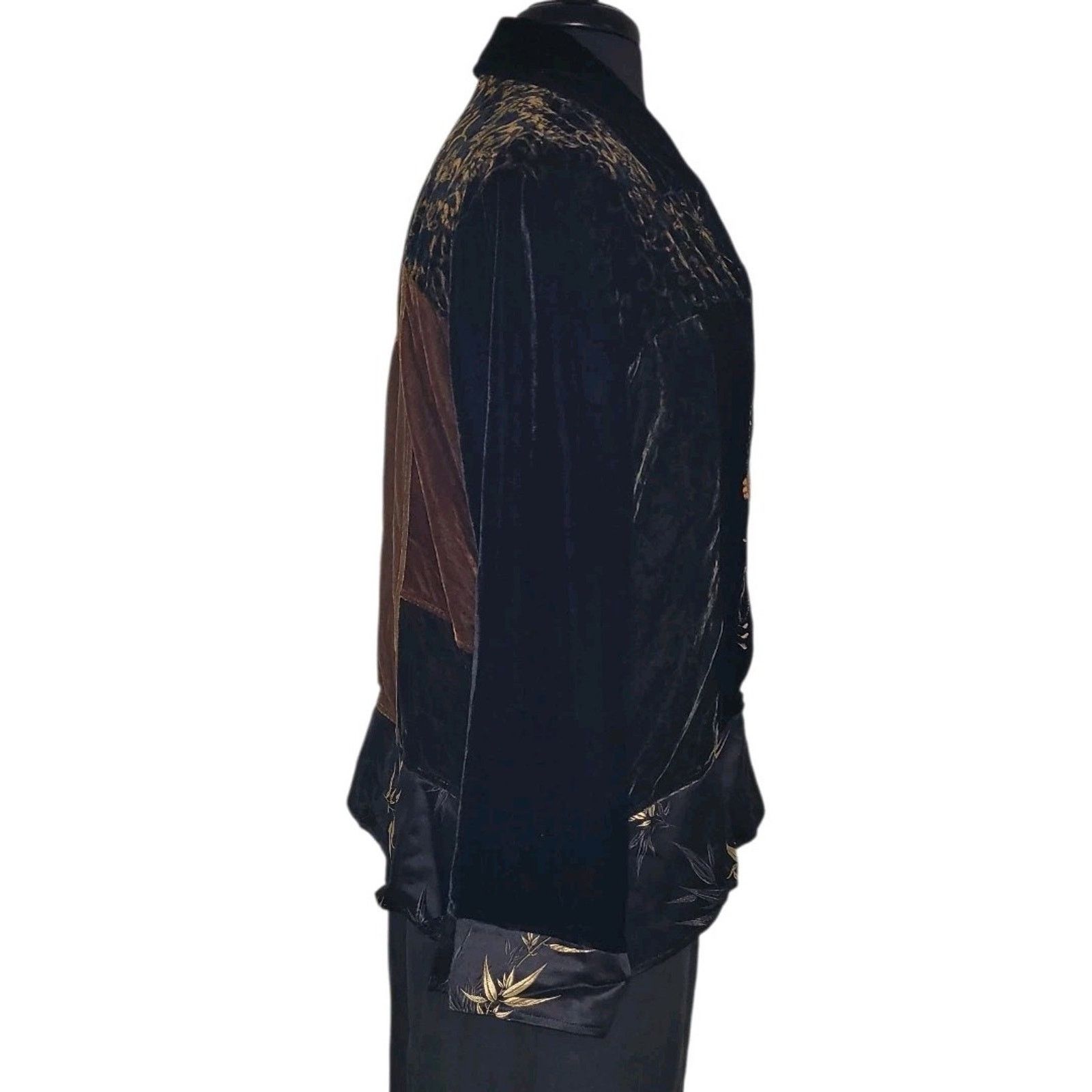 Chicos Chico’s Velvet Patchwork Shacket Embroidered Boho M Size M / US 6-8 / IT 42-44 - 4 Thumbnail