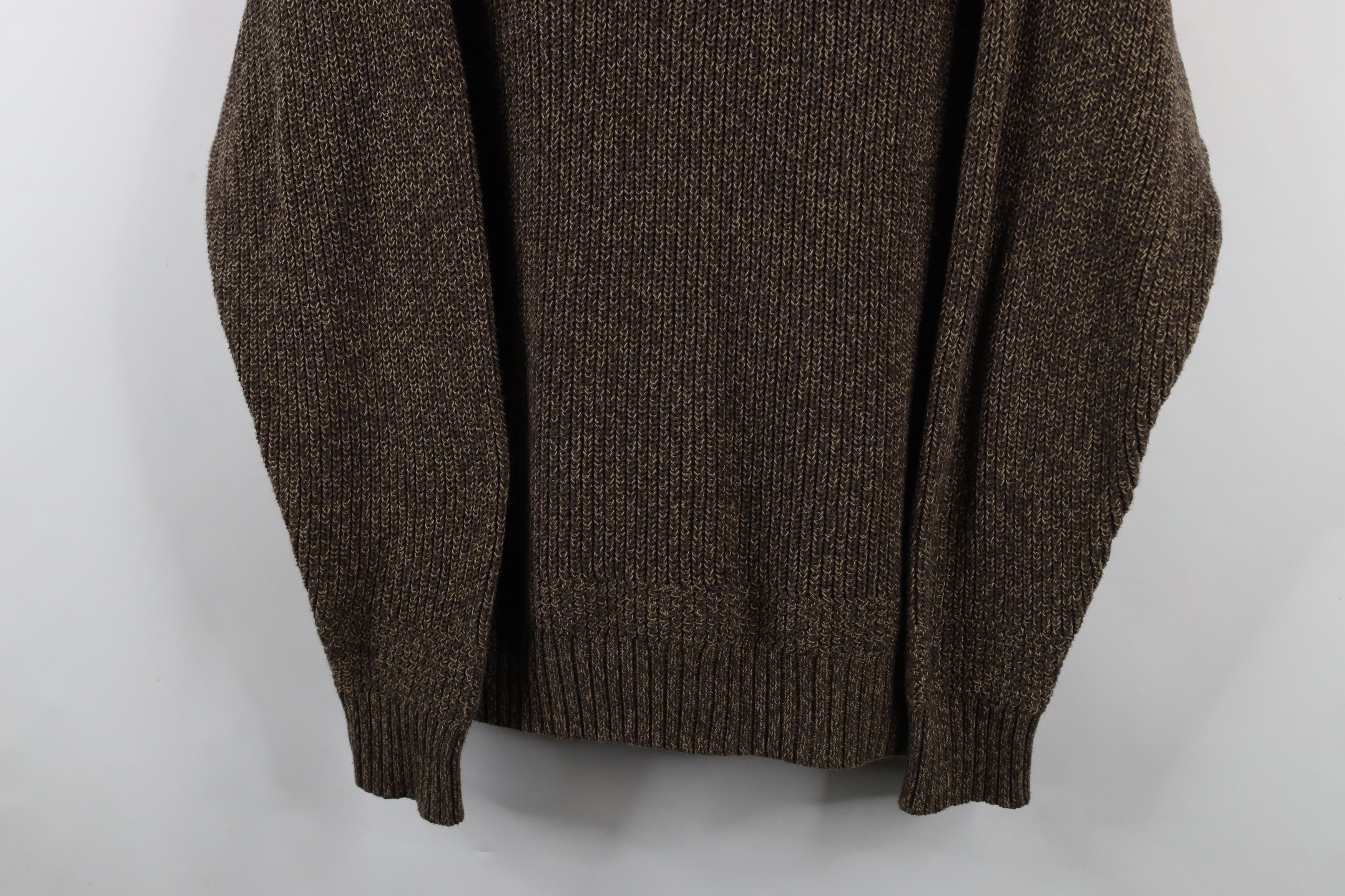 Vintage Vintage 90s Streetwear Ribbed Knit Henley Sweater Brown Size US XL / EU 56 / 4 - 3 Thumbnail