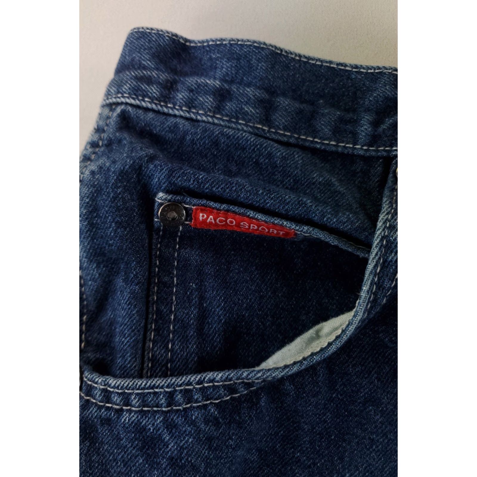 Vintage PACO Jeans Sport Atmosphere Carpenter Mens 34 Waist 32 Inseam Blue Wide-Leg Pants Mens 34x32 Actual AS IS Size US 34 / EU 50 - 2 Thumbnail