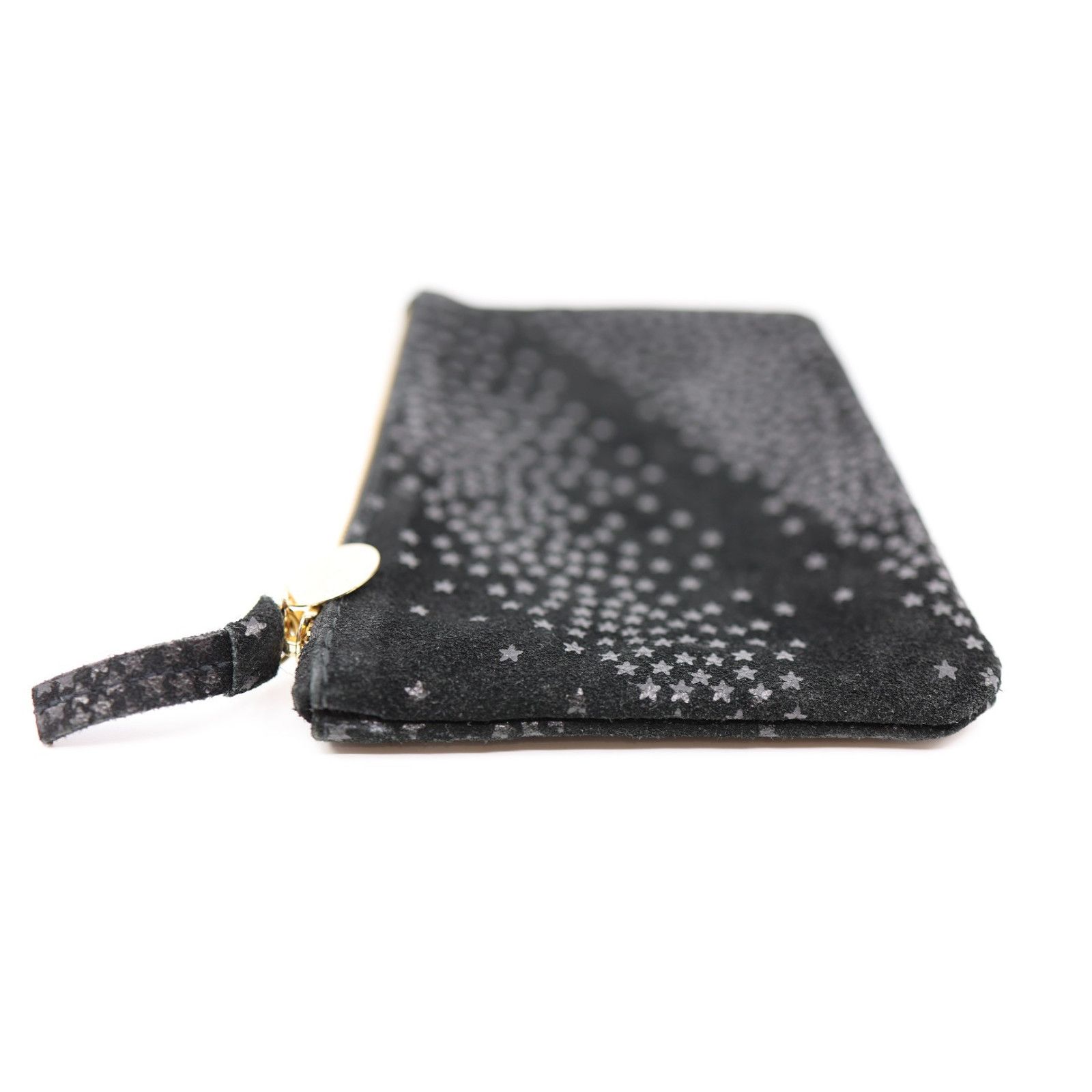 Clare V. NWoT CLARE V. Black Suede Star Print Zip Clutch Bag $275 Size ONE SIZE - 3 Thumbnail