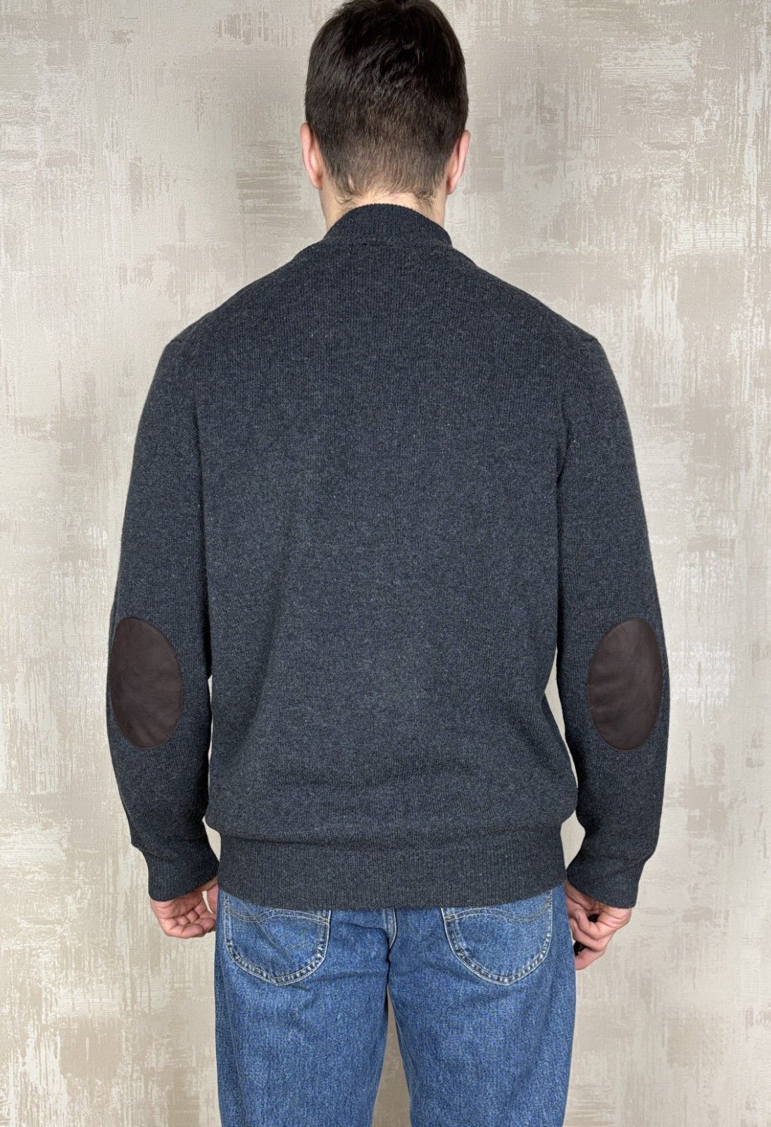 Hackett Hackett London Lambswool Pullover 1/4 Zip Sweater Elbow Pads Size US XL / EU 56 / 4 - 19 Thumbnail