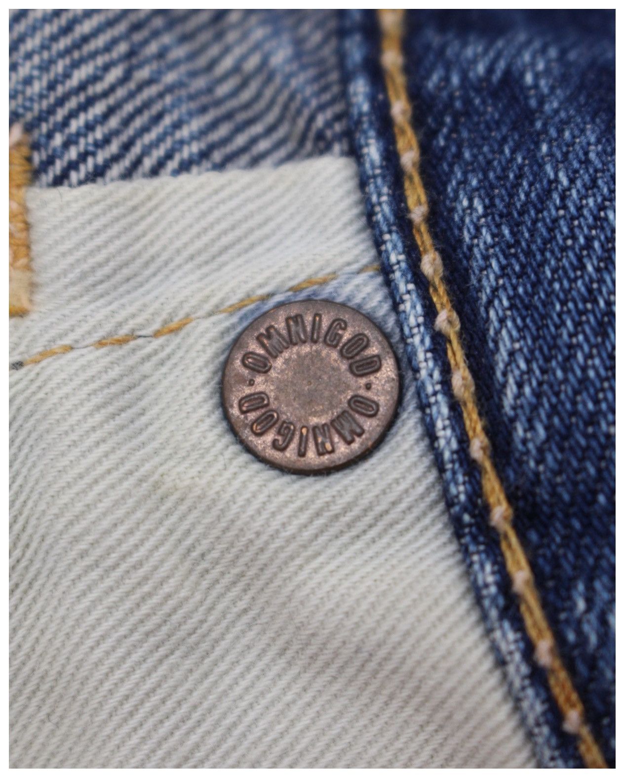 OMNIGOD 2000S OMNIGOD JAPAN WASHED SELVEDGE DENIM JEANS Size US 30 / EU 46 - 8 Thumbnail