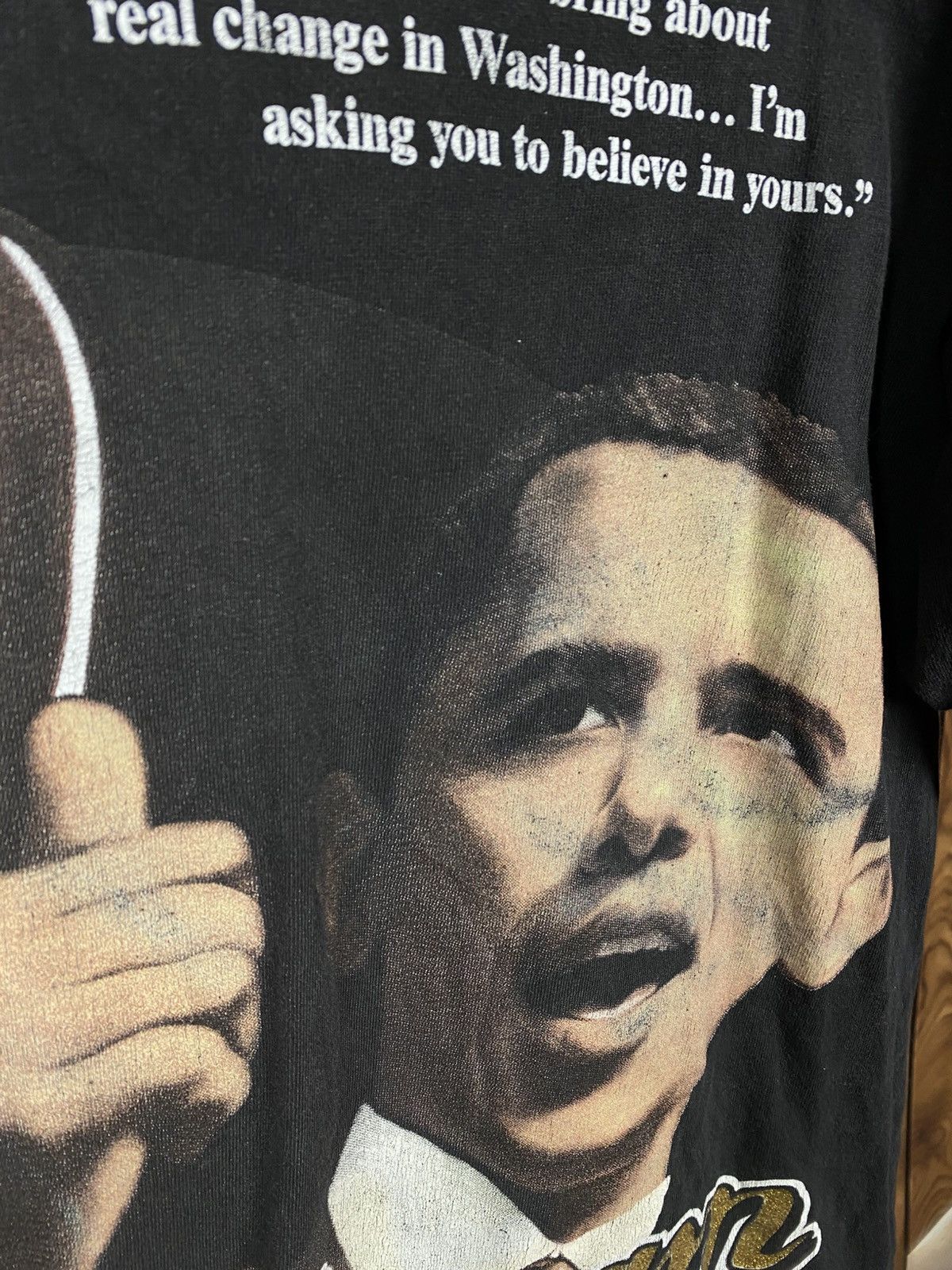 Vintage 🎙️Vintage 90s Sweatshirt Long Sleeve Barack Obama The Dream🎙️ Size US L / EU 52-54 / 3 - 9 Thumbnail