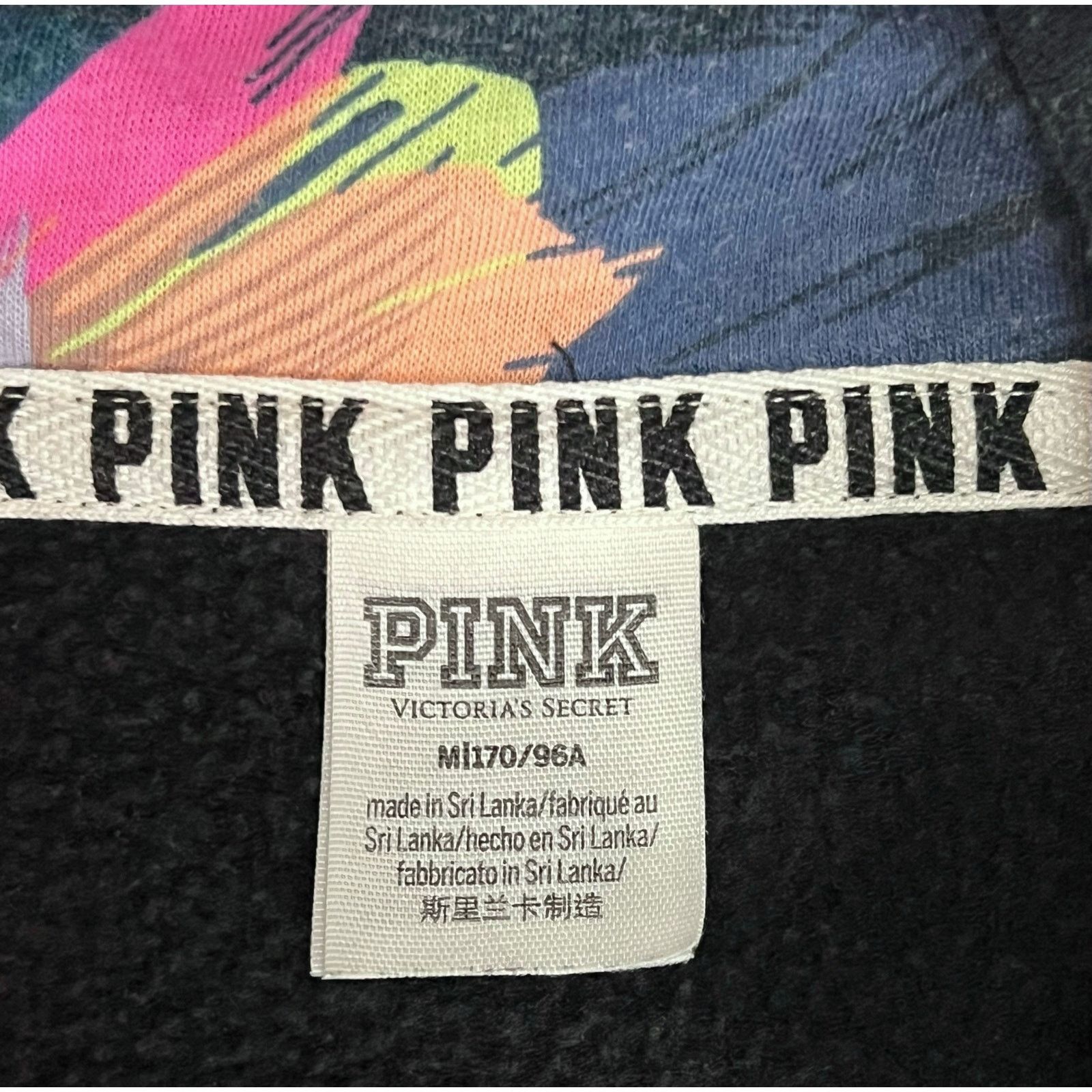 Pink Victoria’s Secret PINK Black Pullover Sweatshirt - Size M Size M / US 6-8 / IT 42-44 - 8 Thumbnail