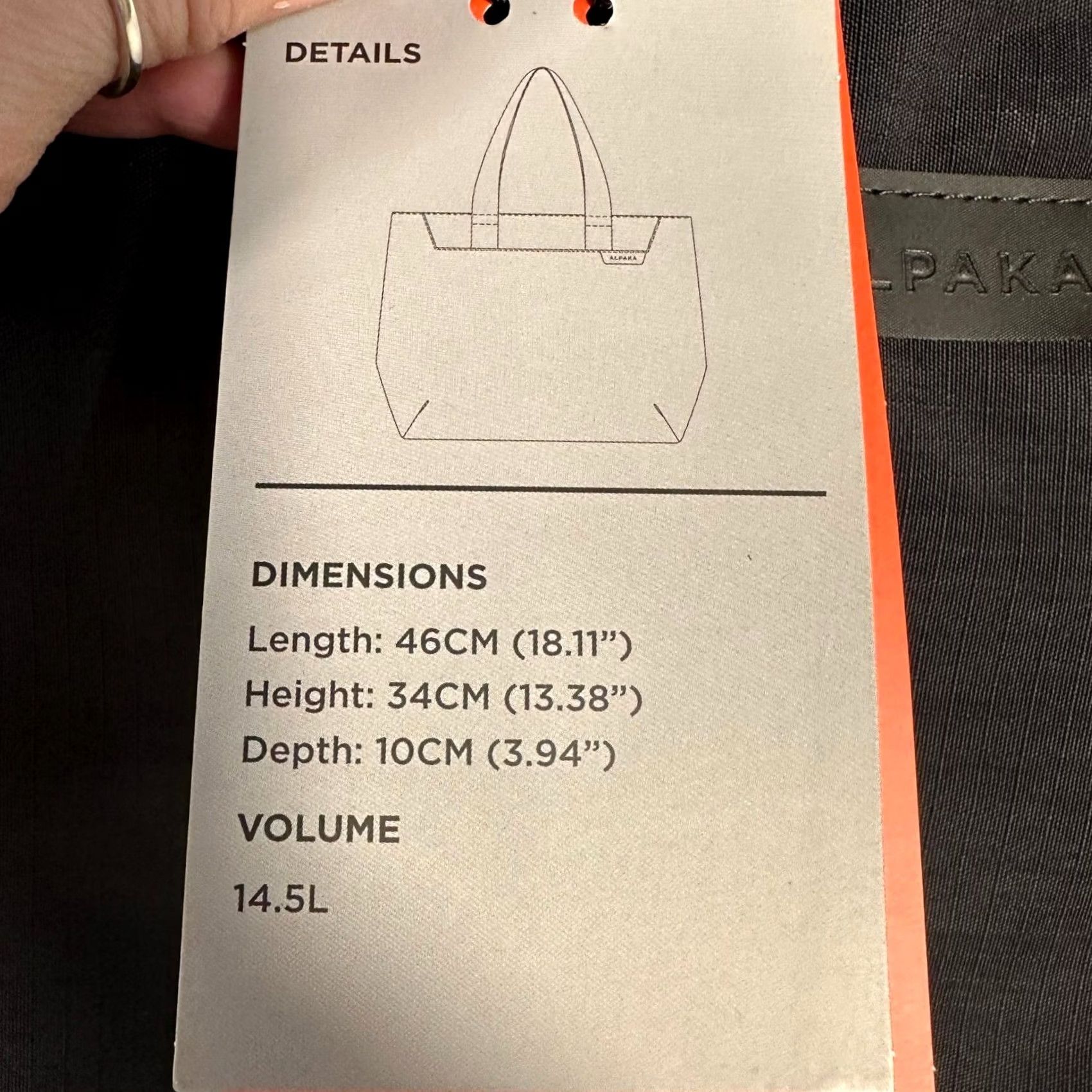 Vintage ALPAKA Elements Tote Bag Black Axoflux 210D Weatherproof Magnetic 14.5L Size ONE SIZE - 5 Thumbnail