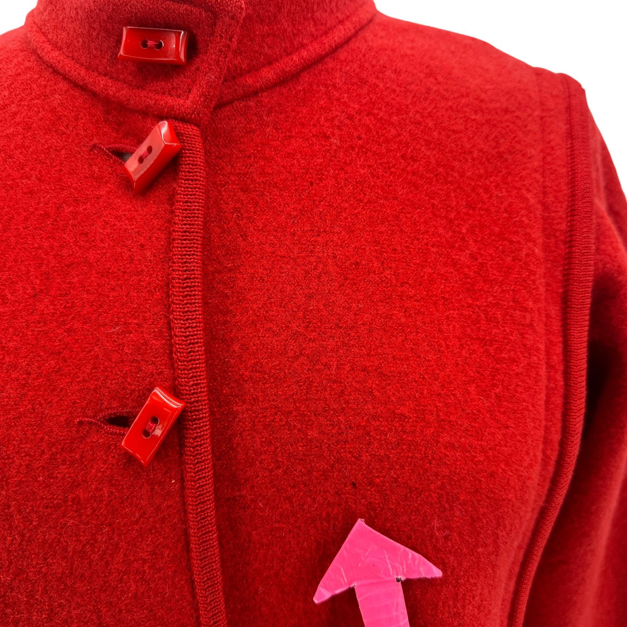 Other Vintage Geiger Womens Medium / 8 / 40 Jacket Boiled Wool Red Size M / US 6-8 / IT 42-44 - 6 Thumbnail