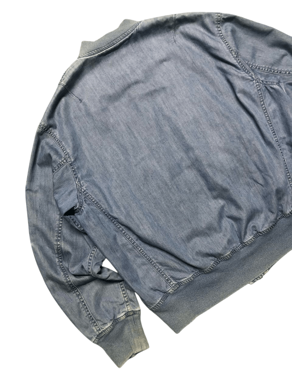 Beams Plus BEAMS CHAMBRAY DENIM BOMBER JACKET DISTRESSED Size US S / EU 44-46 / 1 - 8 Thumbnail