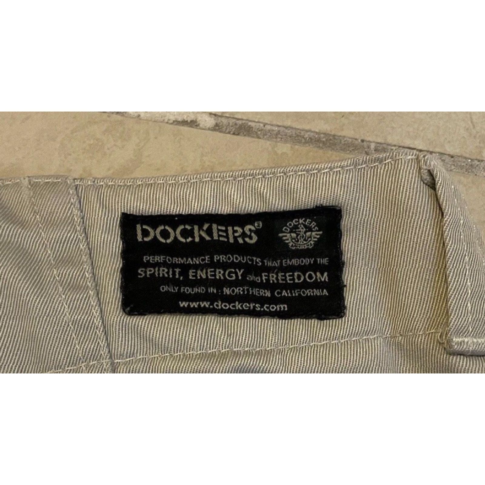 JNCO VINTAGE Dockers Jeans Baggy Distressed Wide-Leg 34 Beige 80s 90s Grunge Punk Skate Rave Hip Hop Metal Retro Rock Classic Men Jeans Size US 34 / EU 50 - 3 Thumbnail