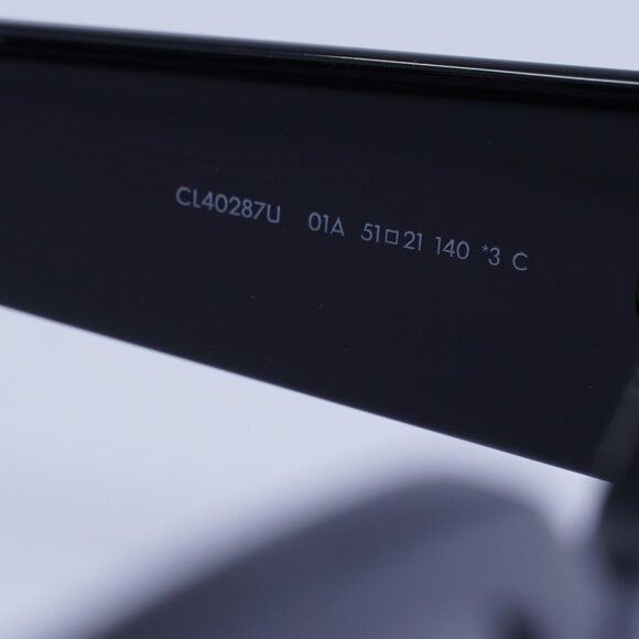 Celine Celine CL40287U 01A Sunglasses Black Rectangle Frame Size ONE SIZE - 7 Thumbnail