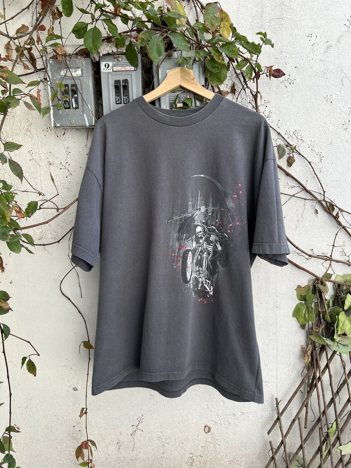 Harley Davidson 2000s Skull Death Motorcycles Blood Tee Size US XL / EU 56 / 4 - 1 Thumbnail