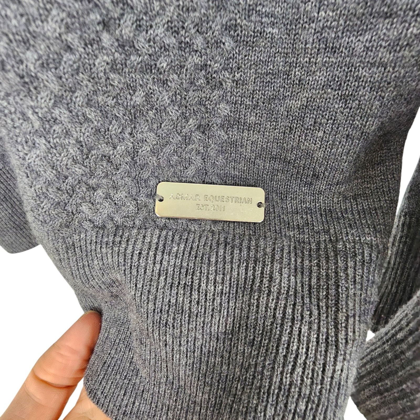 NOLLEY'S Noel Asmar Wool Cashmere V-Neck Sweater S Equestrain Preppy Size S / US 4 / IT 40 - 4 Thumbnail