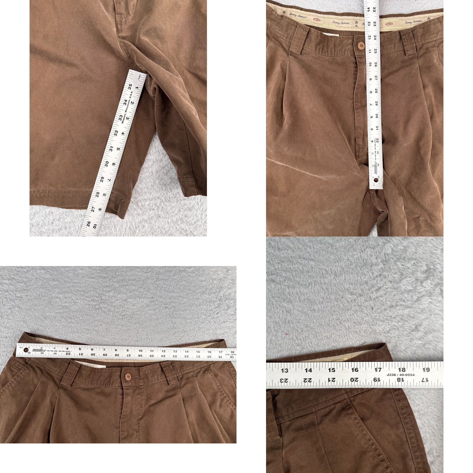 Tommy Bahama Tommy Bahama Shorts Men Bermuda 38x9 Brown Cotton Silk Relaxed Pockets Logo Easy Care Quick Dry - Vintage: No Size US 38 / EU 54 - 8 Thumbnail