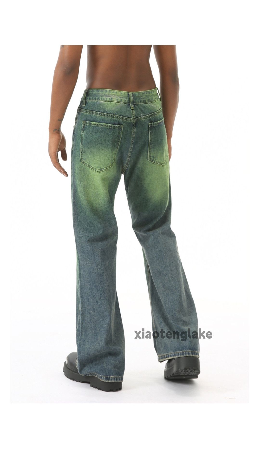 Jean × Vintage Washed faded cleanfit yuppie bootcut flared punk jeans Size US 32 / EU 48 - 5 Thumbnail