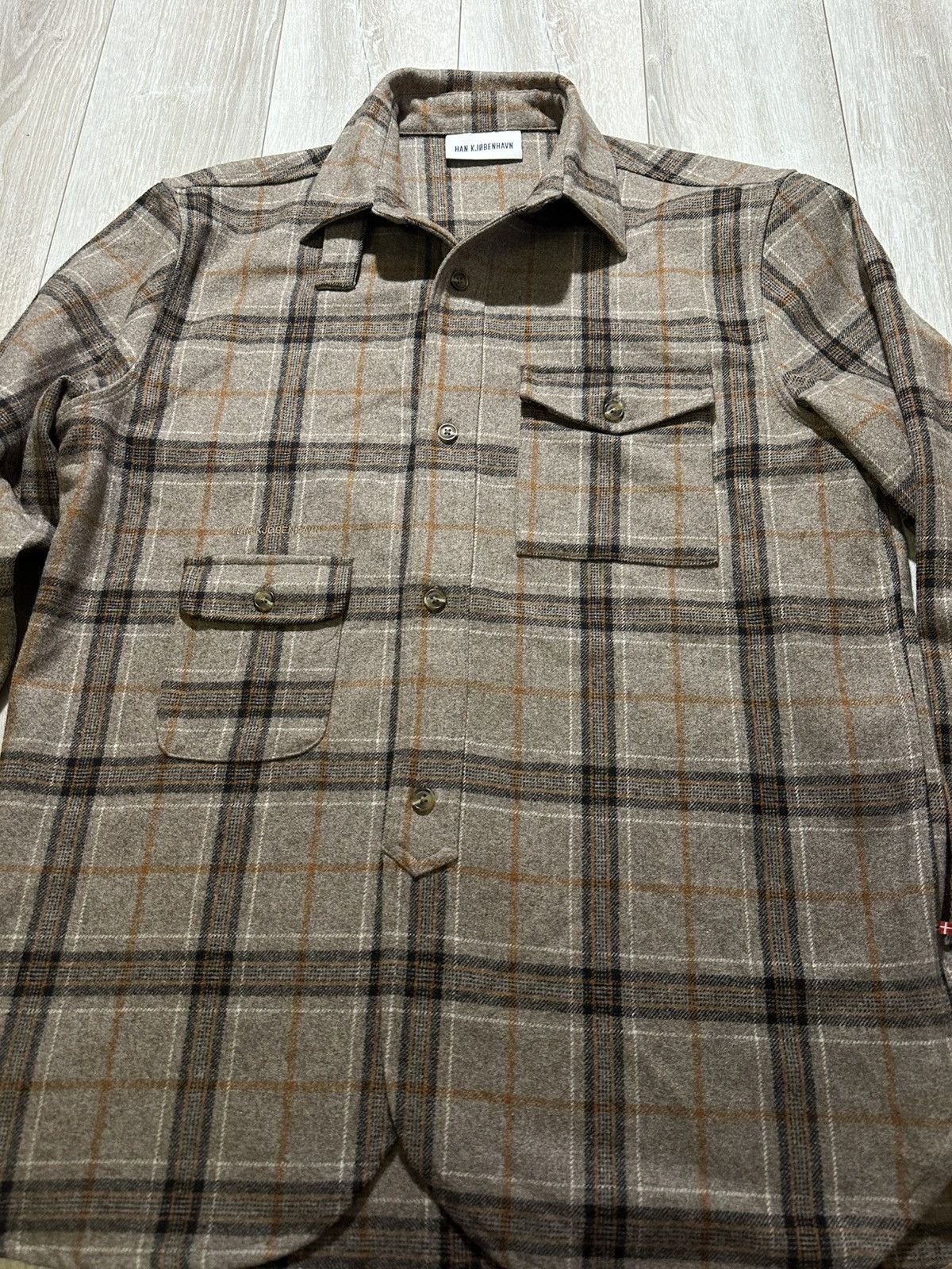Han Kjobenhavn Wool Shirt Han Kjobenhavn army Size US L / EU 52-54 / 3 - 2 Thumbnail