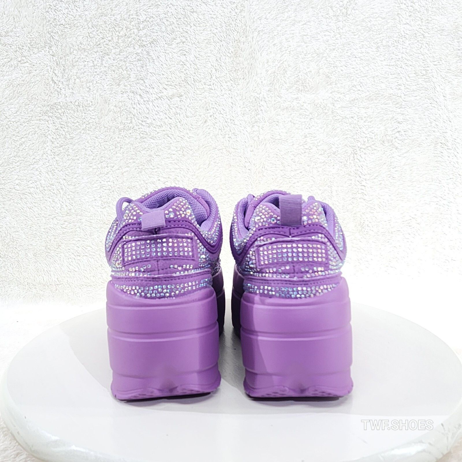 Other Ultra Cush Lilac Purple Rhinestone Platform Sneakers (US Sho Size US 7 / IT 37 - 6 Thumbnail