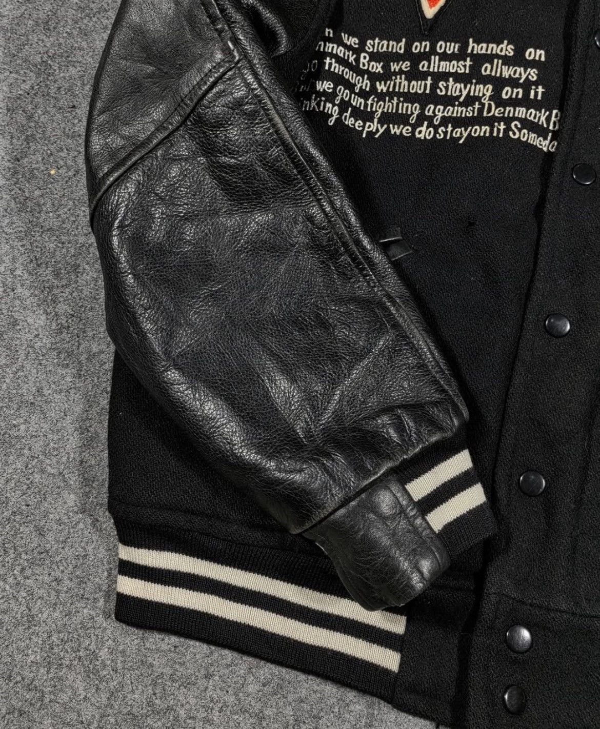 Japanese Brand 2000s Archival Letterman Leather Wool Varsity Jacket y2k Lgb Size US L / EU 52-54 / 3 - 4 Thumbnail
