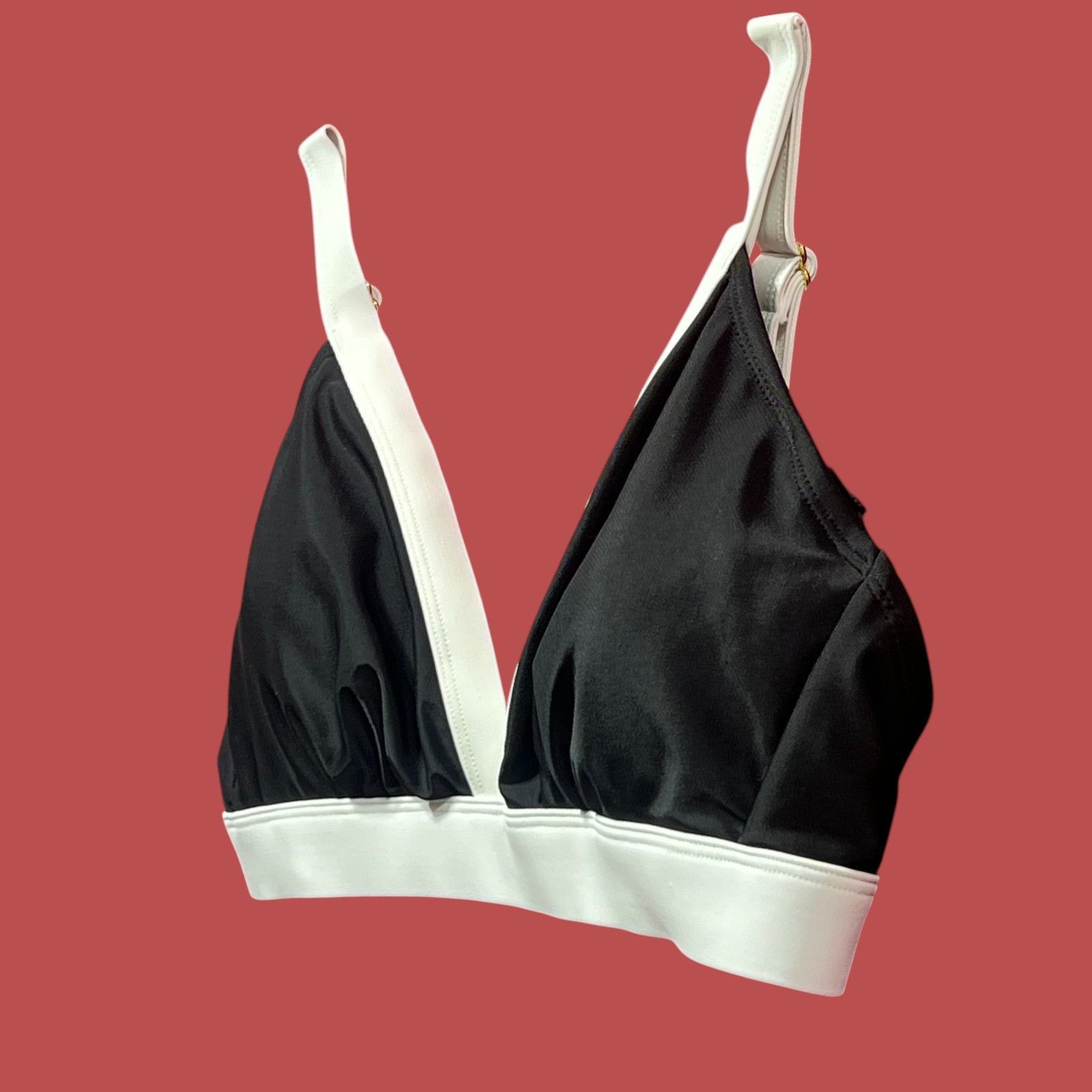 Other Shade & Shore - Women's Wide Band Triangle Bikini Top -Black Size ONE SIZE - 16 Thumbnail